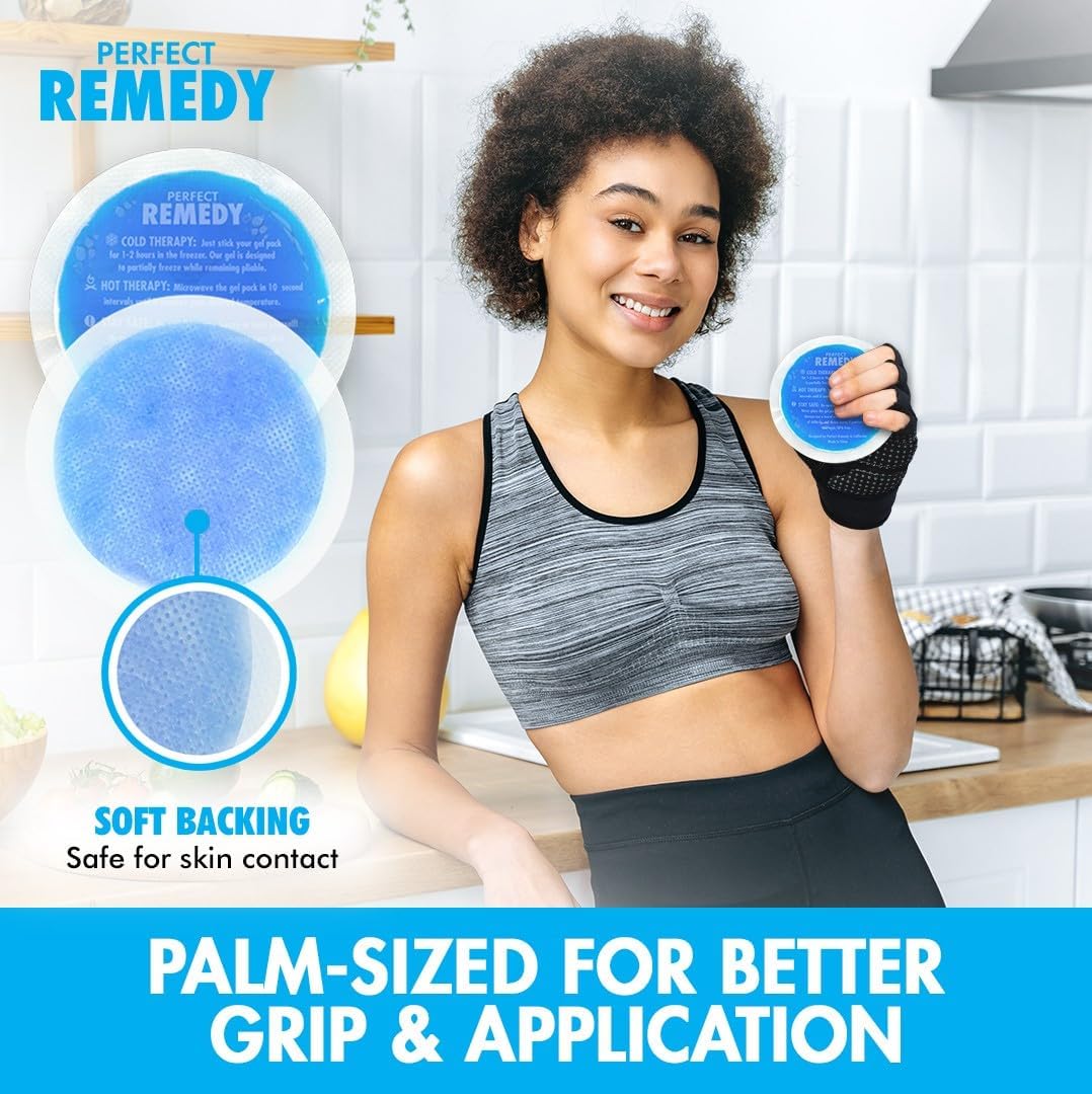Detalle 2 de Perfect Remedy Round Gel Ice Pack (5 Pack, Blue) for Hot & Cold Compress