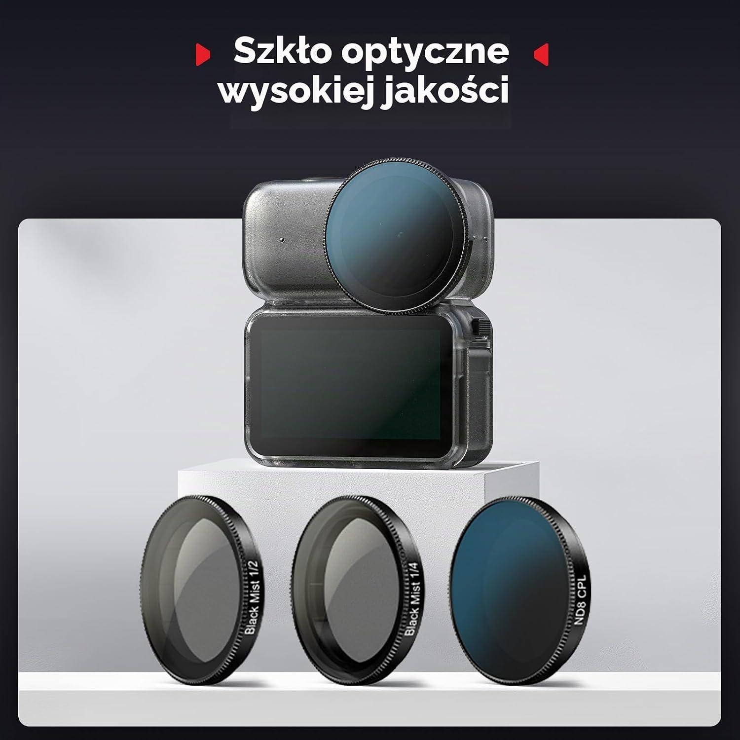 Detalle 2 de SMALLRIG 5789 – zestaw filtrów do DJI Osmo Nano: Black Diffusion i ND8-CPL