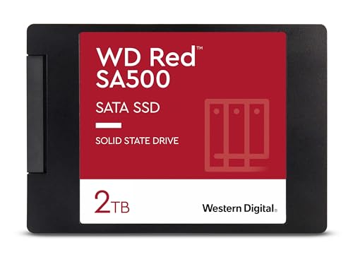 Detalle de WD Red SA500 2TB: NAS SATA SSD de 2,5" para almacenamiento rápido y fiable