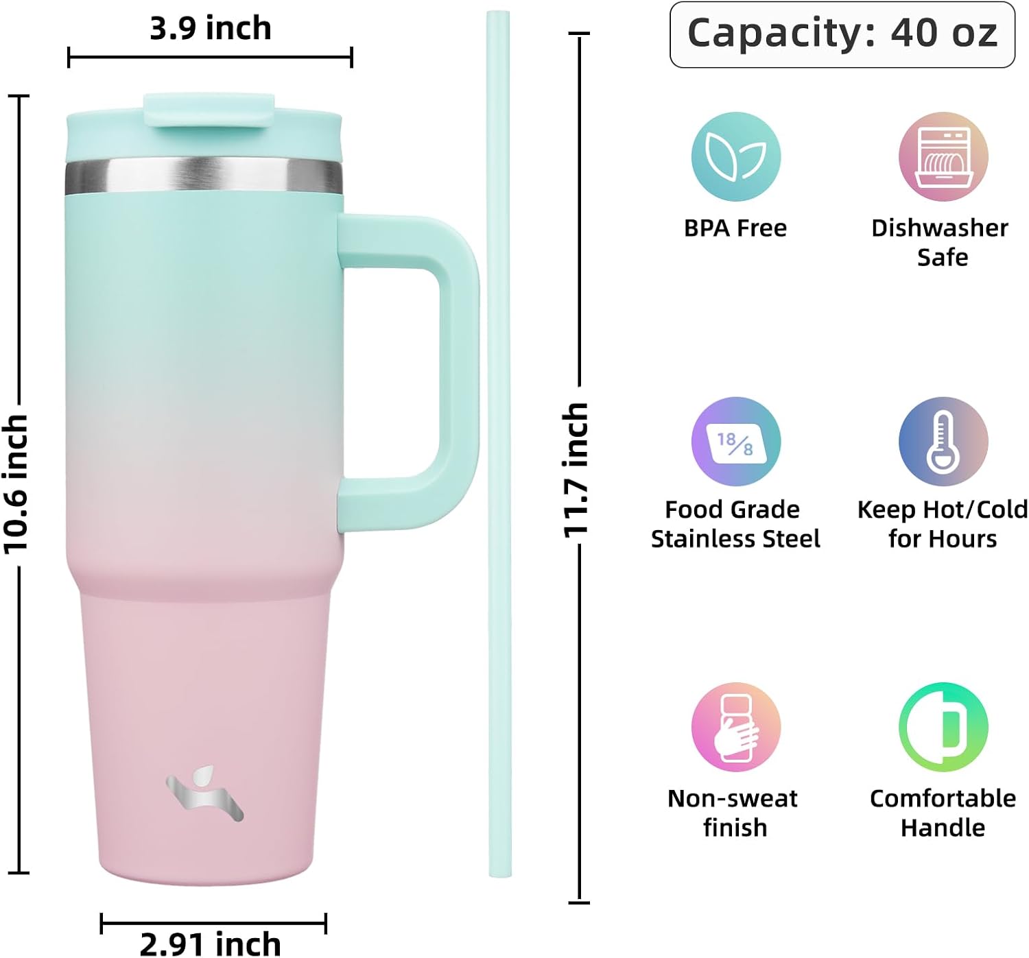 Detalle 2 de Konokyo Insulated Tumbler 40 oz
