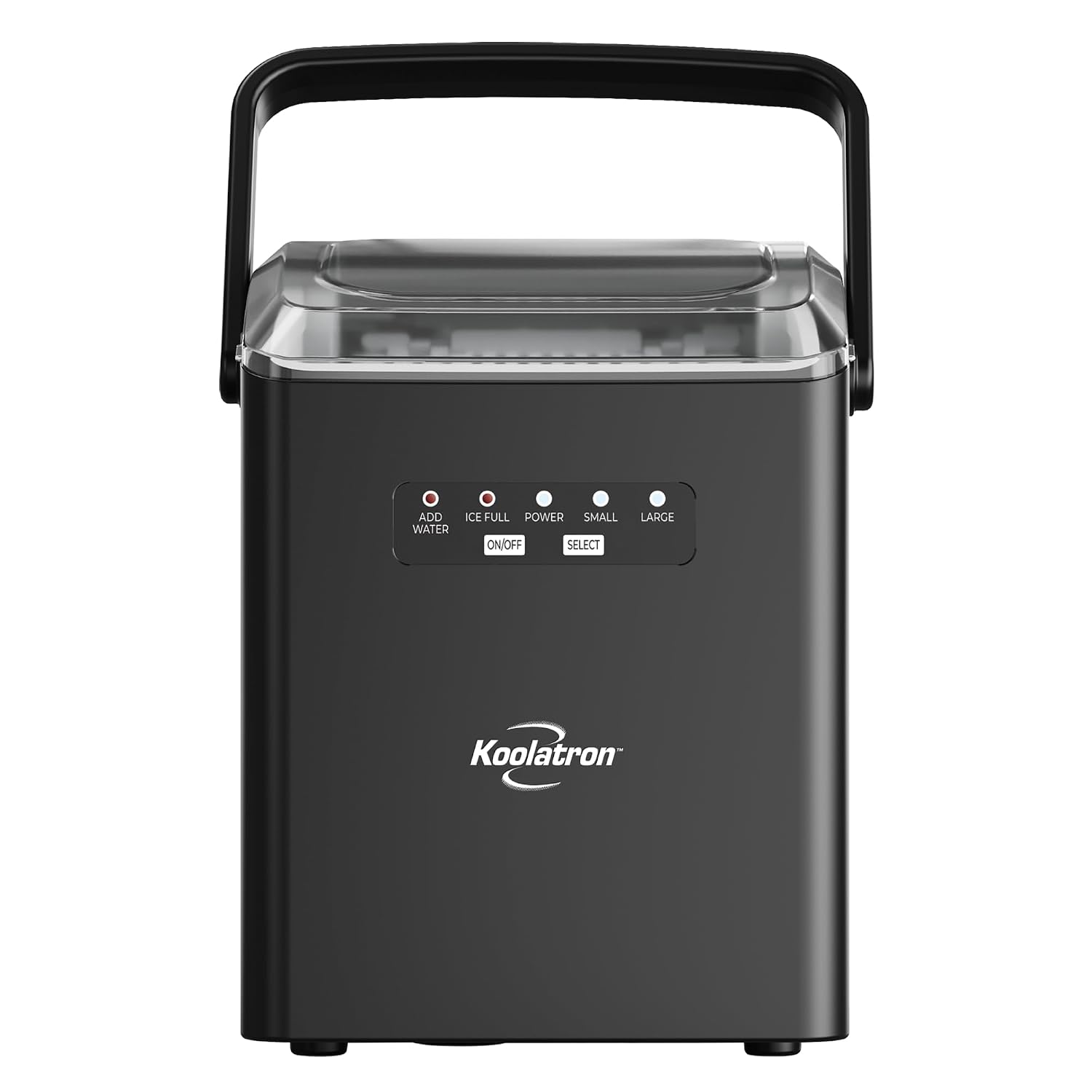 Detalle de Koolatron KIM26B AZ2 Countertop Ice Maker with Handle, 26 lb/Day, Black