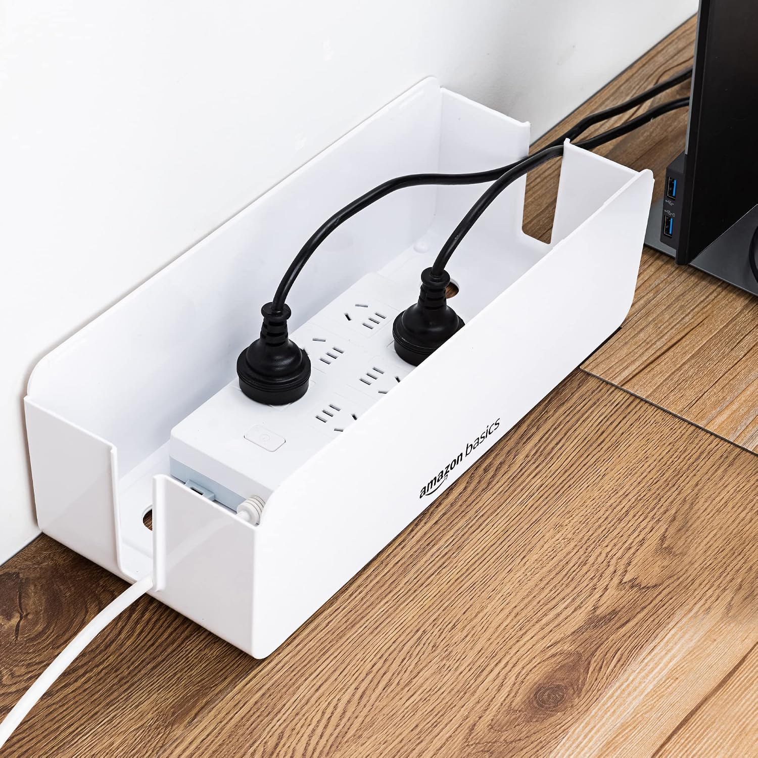 Thumbnail 6 de Amazon Basics Cable Tidy Box (Large, White) for Hiding and Organising Cables