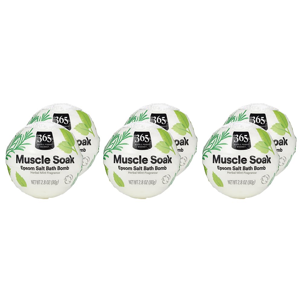 Detalle 1 de 365 by Whole Foods Market Fizzing Epsom Bomb Muscle Soak Bath Bomb (2.8 oz)