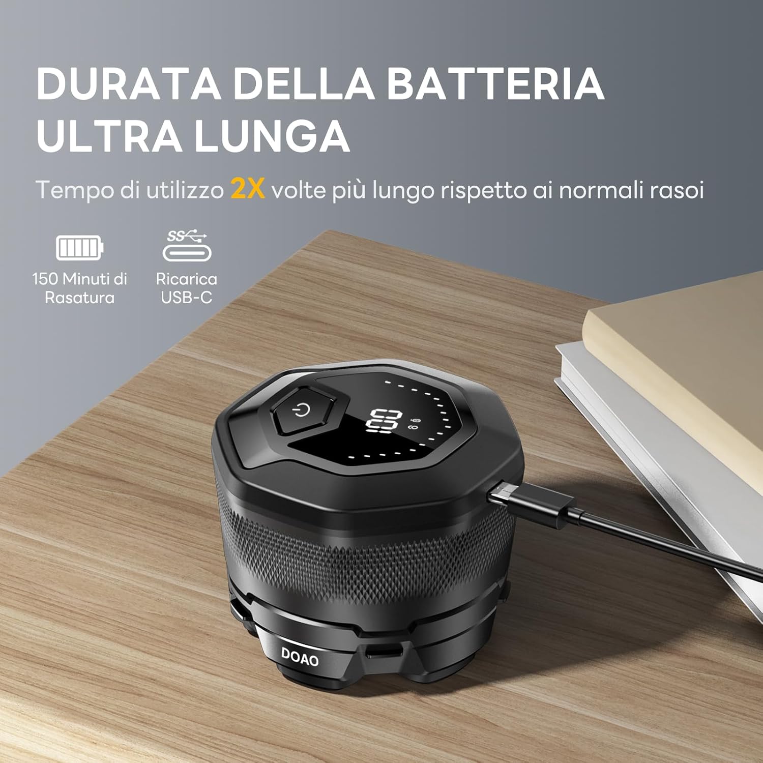 Detalle 2 de Rasoio Testa Calva 2025 rasoio elettrico impermeabile cordless