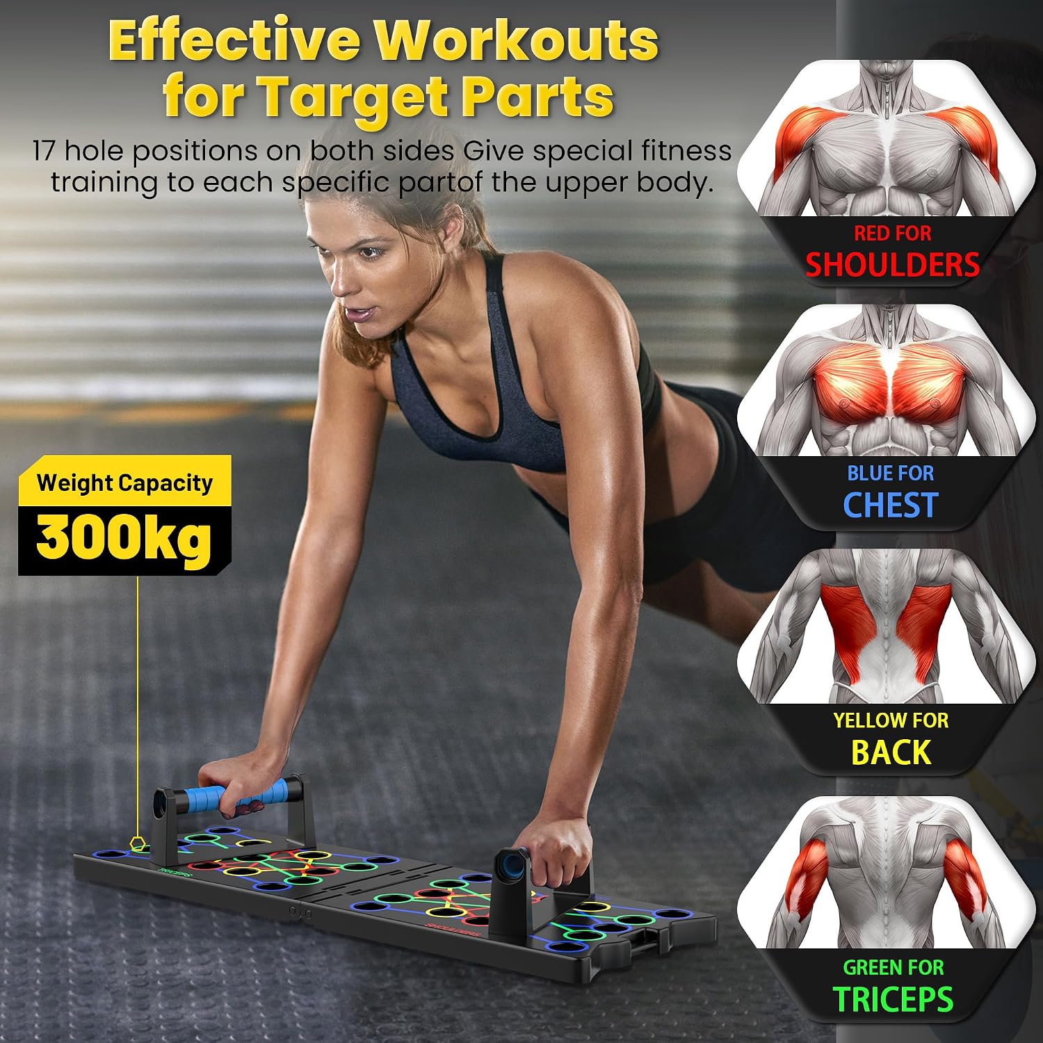 Thumbnail 1 de Foldable Push Up Board 24-in-1 Home Workout Equipment 🏋
