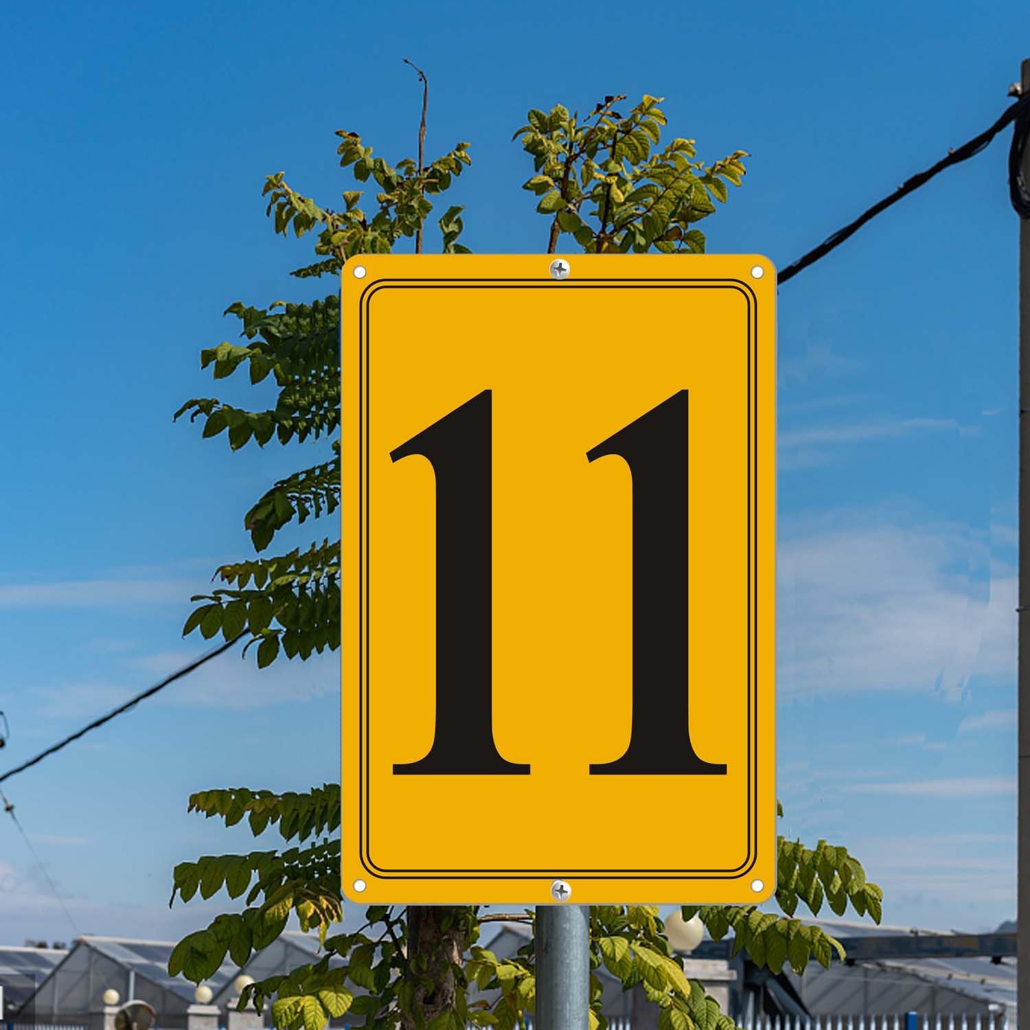 Detalle 1 de i-CowFun Aluminum Number Sign, 12" x 8