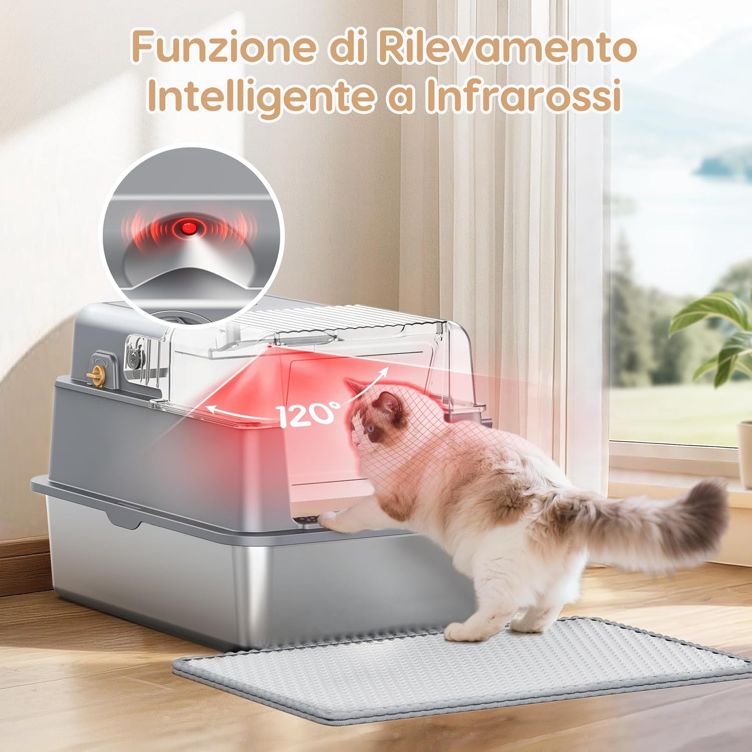Detalle de PalNests lettiera per gatti XXL in acciaio
