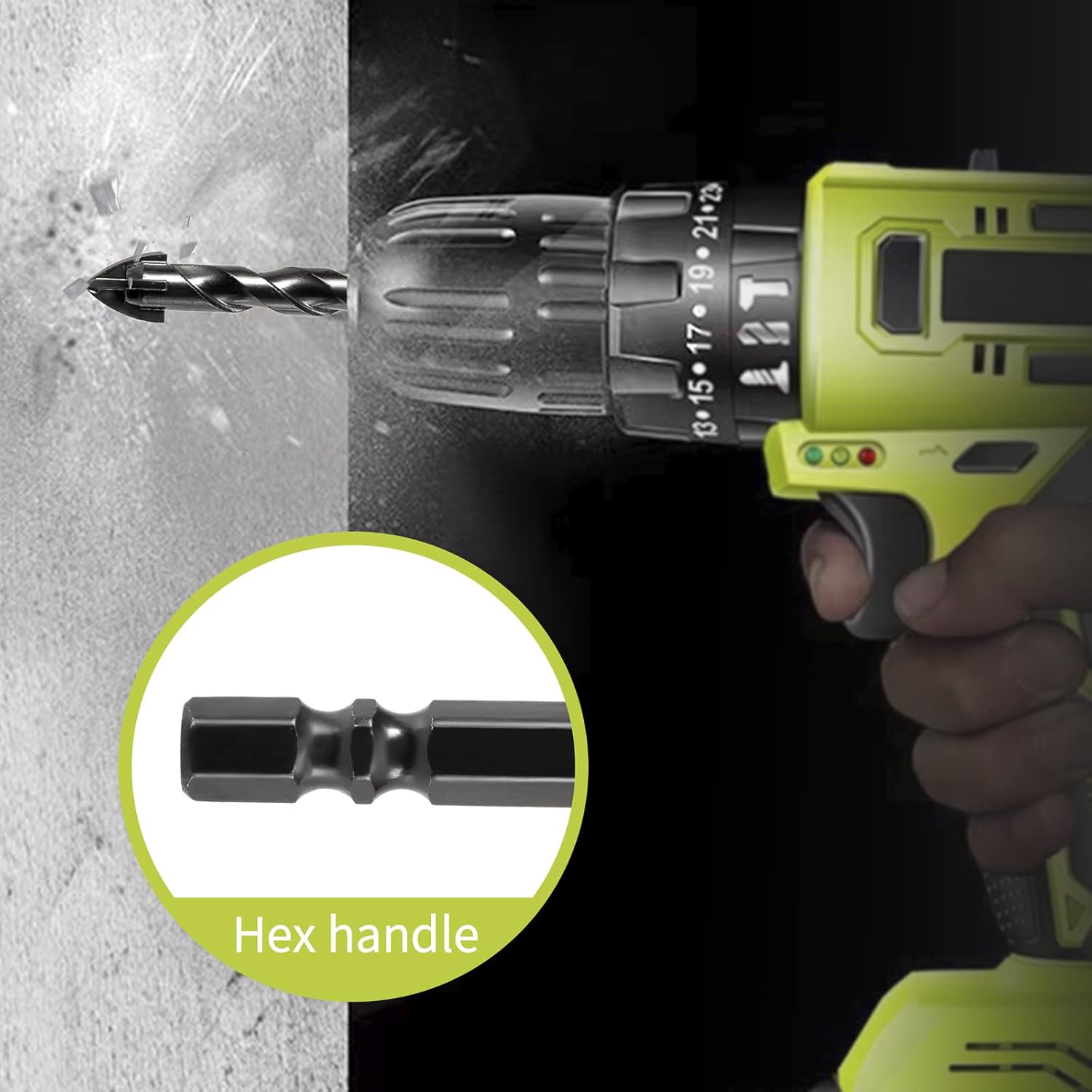 Thumbnail 6 de HPMAISON 10PCS Masonry Drill Bits set (carbide-tipped) for concrete, tile, glass and more