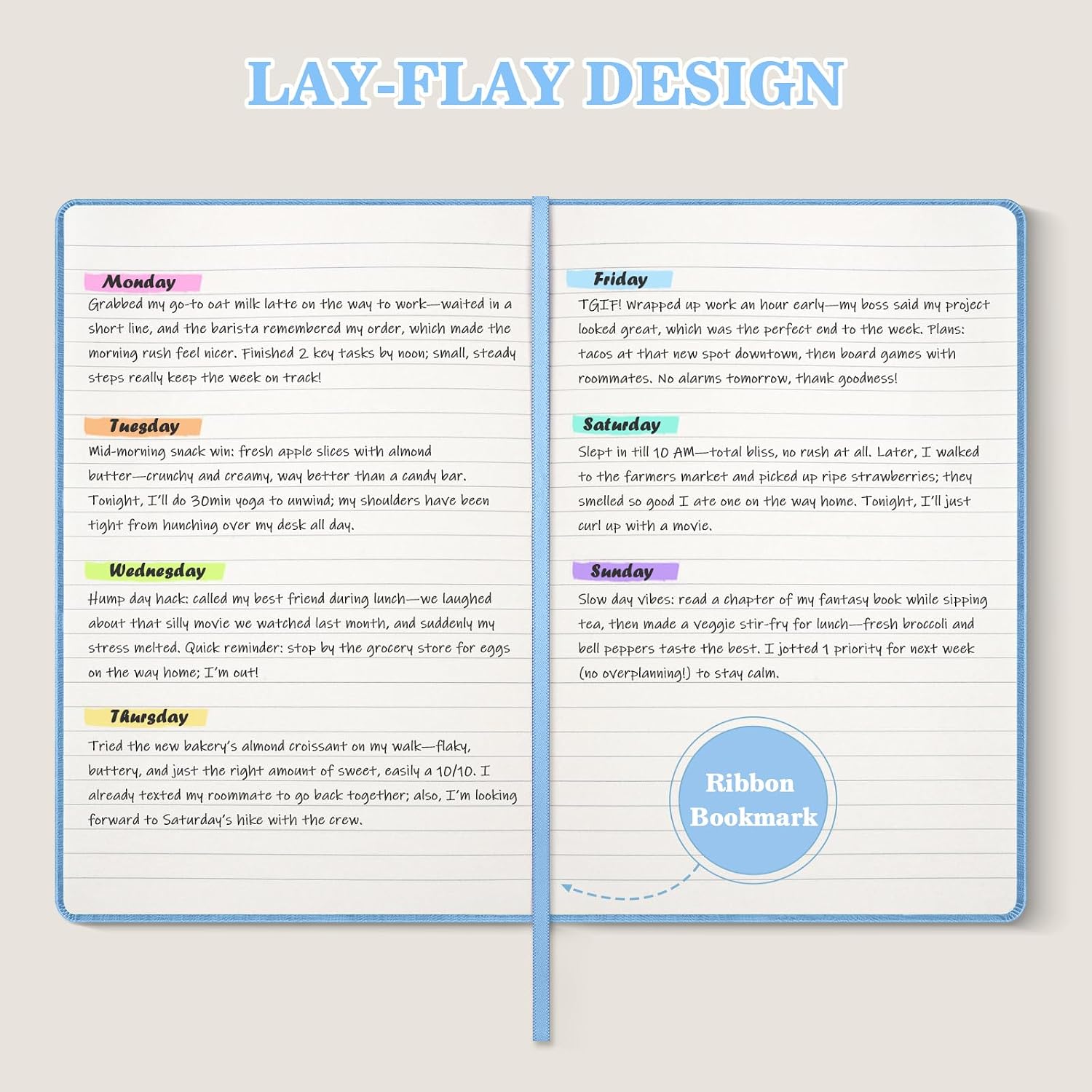 Thumbnail 3 de OMEYA 4-Pack A5 Ruled Notebooks, 100 gsm Paper, Faux-Leather Covers