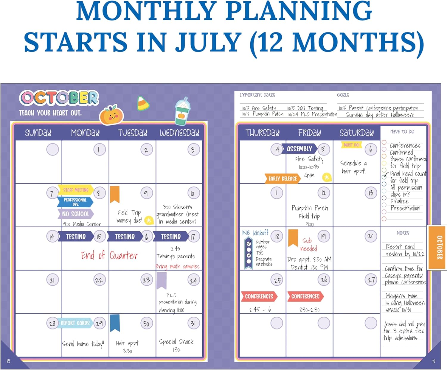 Detalle 1 de Carson Dellosa Teacher Planner, 8" x 11