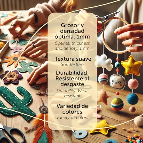 Thumbnail 5 de m-office Fieltro 40x60 cm azul claro, pack 10 unidades 🧵