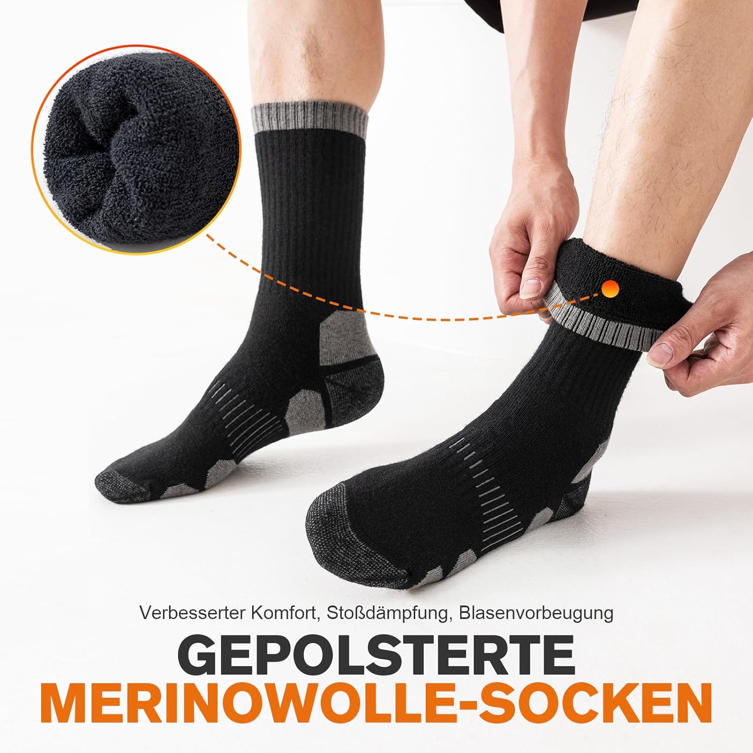 Thumbnail 3 de Niorasen Merino Wandersocken 3 Paare