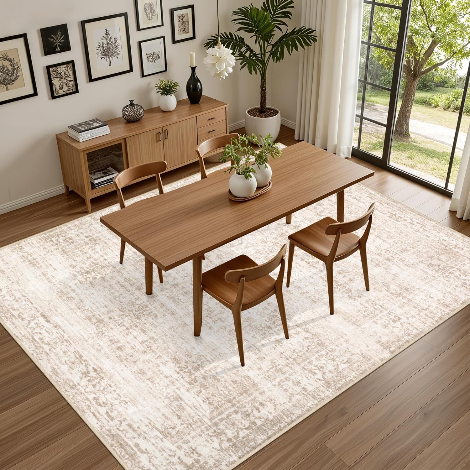 Thumbnail 3 de Area Rugs 10x12 Living Room Rug: Washable, Soft Vintage Boho Carpet with Non-Slip Backing