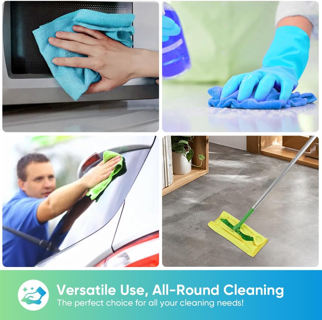 Thumbnail 4 de HOMEXCEL Microfiber Cleaning Cloths 100-Pack 🧽