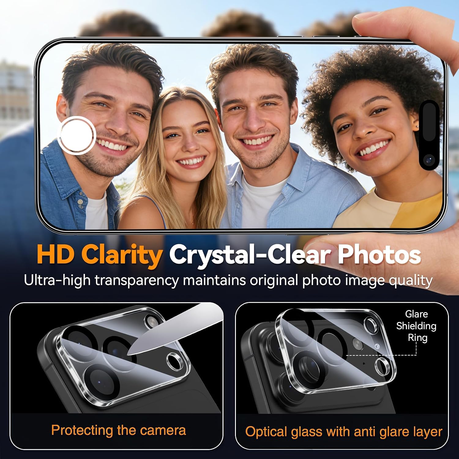 Detalle 2 de Wiaocit iPhone 18 Pro Privacy Screen Protector, 9H Tempered Glass, 3+3 Pack