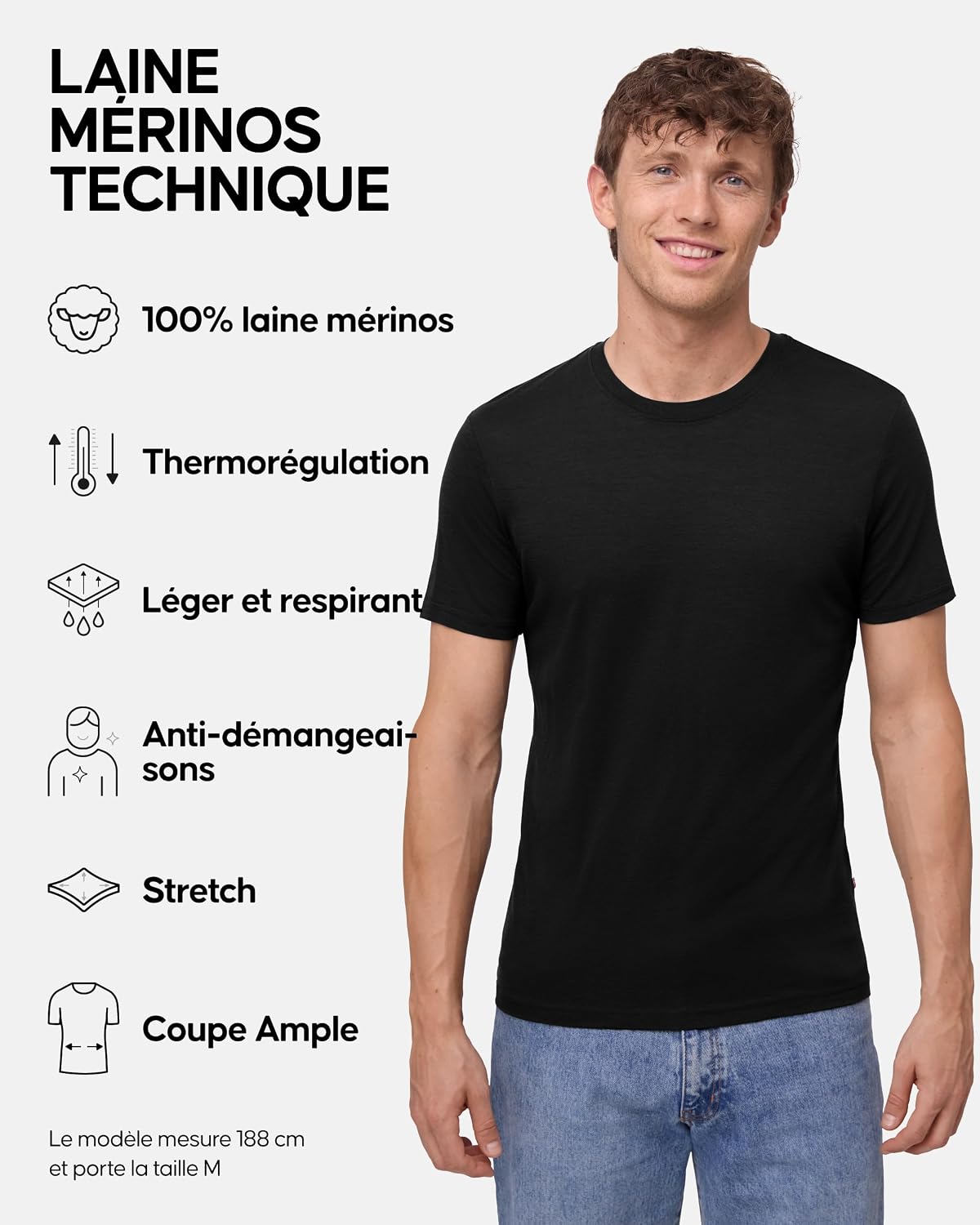Detalle 2 de DANISH ENDURANCE T-Shirt Laine Mérinos 100%