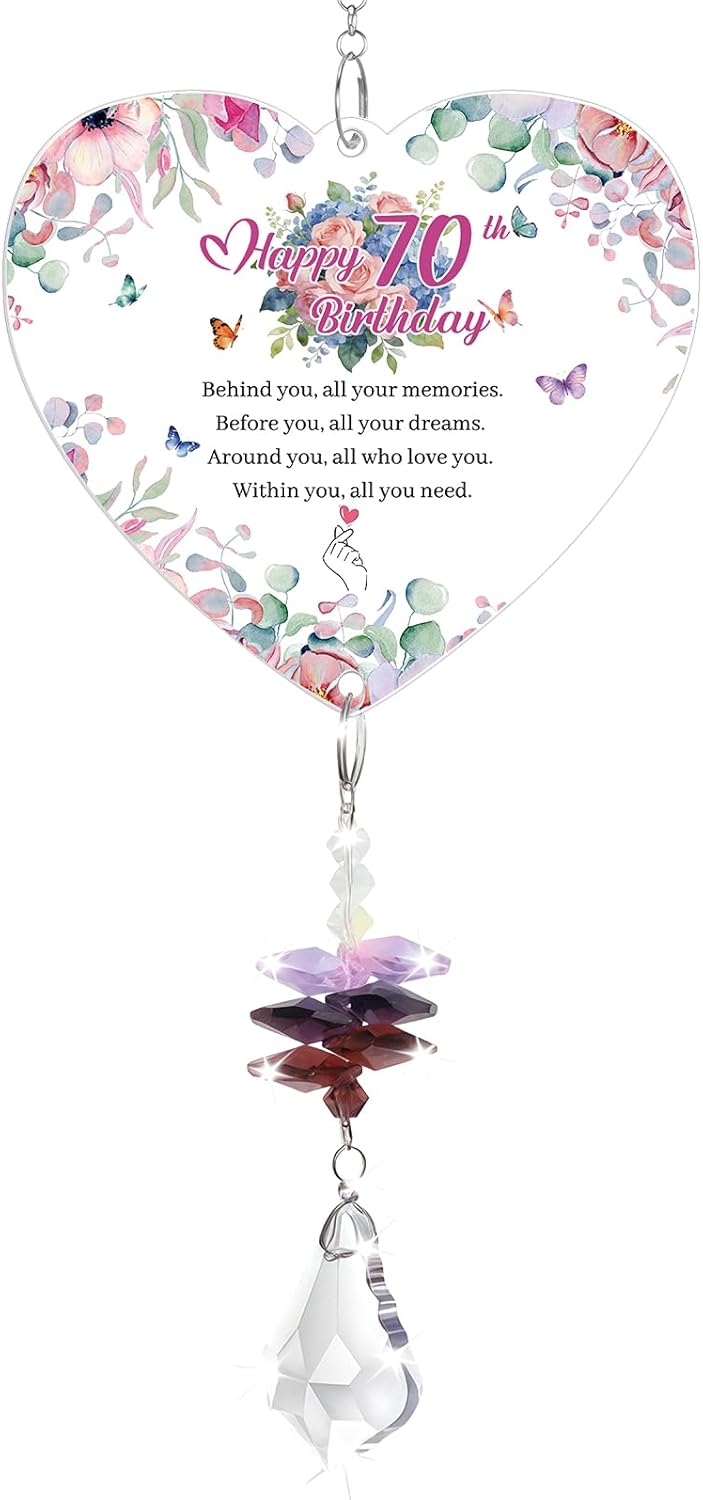 Detalle de QBEJIME Crystal Suncatcher 70th Gift