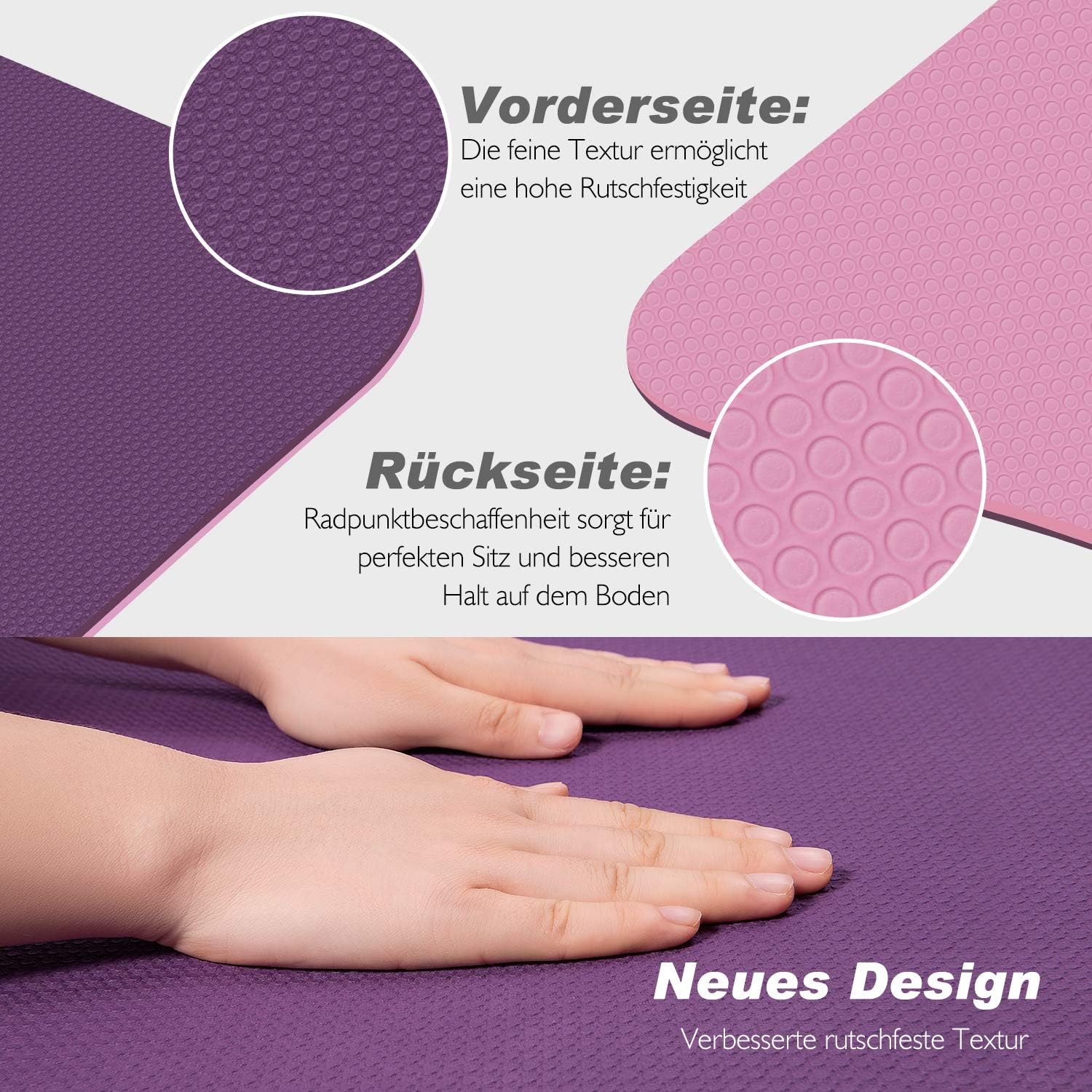 Thumbnail 2 de TOPLUS Gymnastikmatte – rutschfestes Training mit Tragegurt