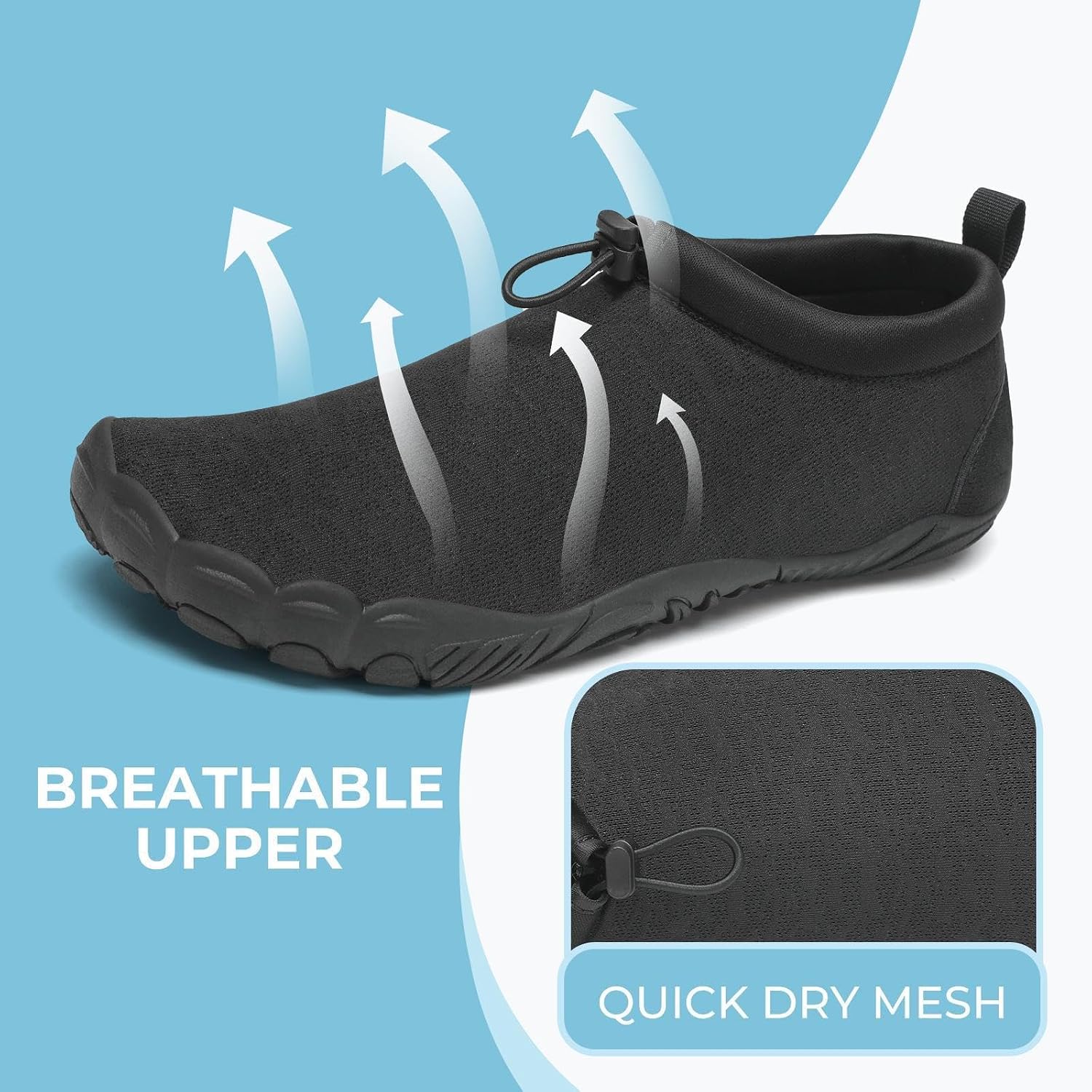 Detalle de Mishansha Scarpe Acquatici Unisex – Leggere, Antiscivolo e Drenanti per Surf, Spiaggia e Immersioni