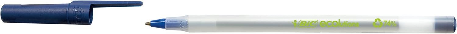 Thumbnail 1 de BIC Round Stic ECOlutions Stylos-Bille Pointe Moyenne (1,0 mm) – Bleu, Boîte de 60