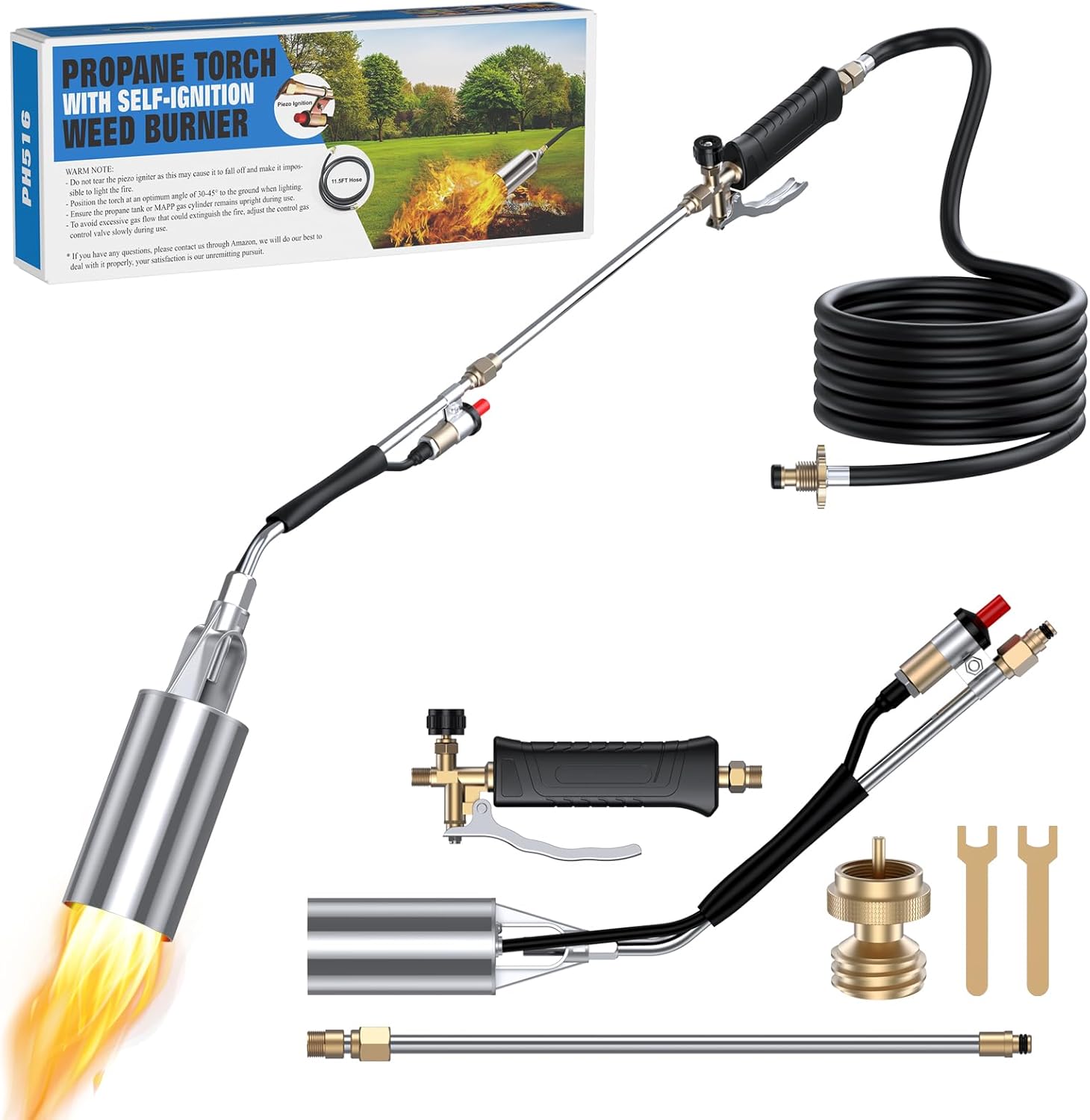 SEVENMEET Weed Torch with 11.5 ft Hose