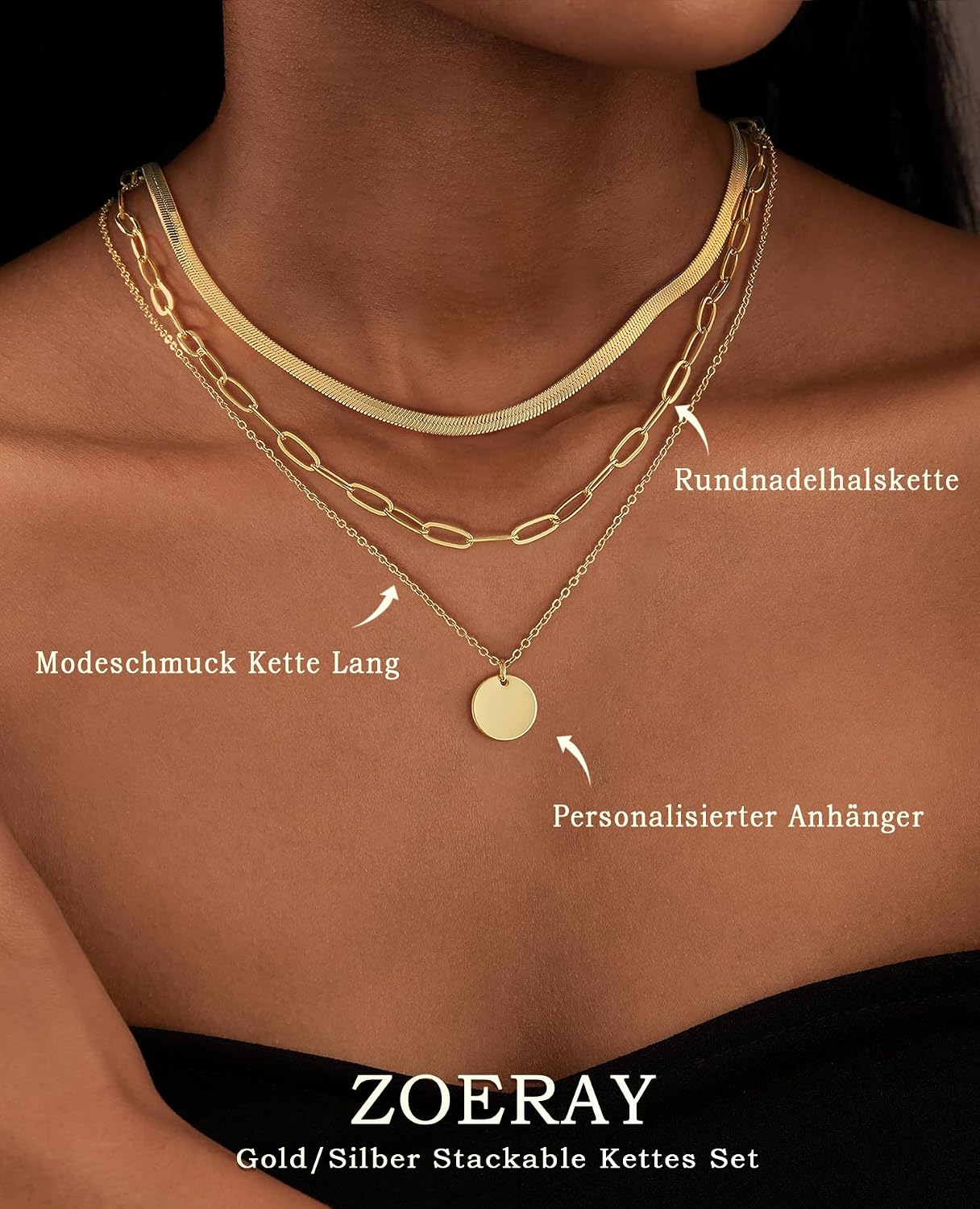 Thumbnail 4 de ZOERAY Kette Gold Silber 18K vergoldet 47 cm