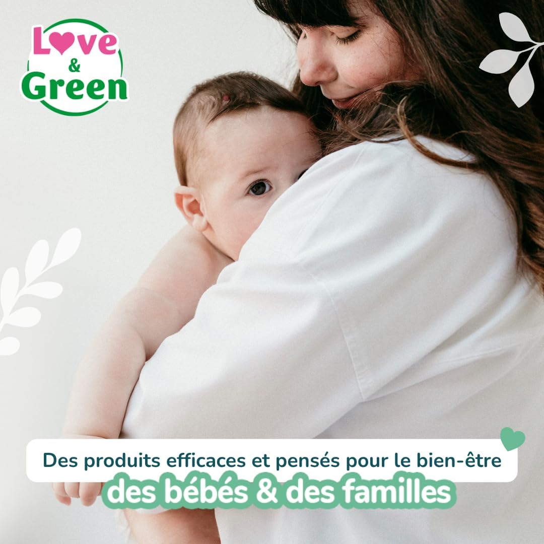 Thumbnail 6 de Love & Green Couches Bébé Saines et Écologiques – Taille 5 (11-25 kg) – Pack 1 Mois (160 couches)