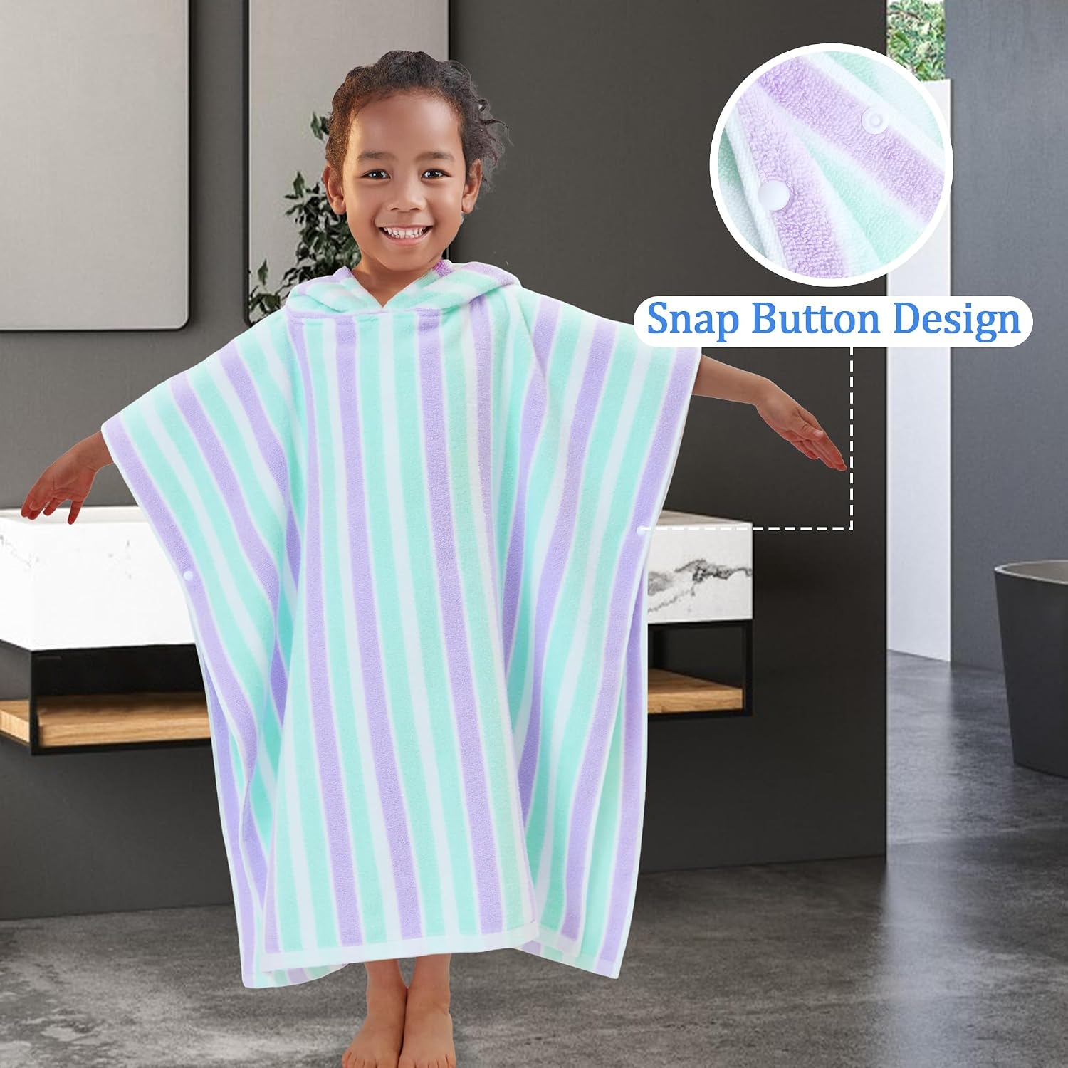 Detalle 2 de VOOVA & MOVAS Hooded Towel 100% Cotton