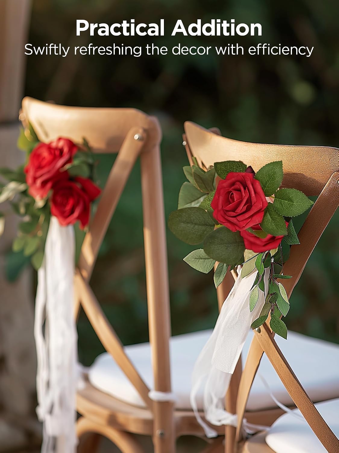 Thumbnail 4 de InnoGear 50-Piece Dark Red Foam Roses for Décor