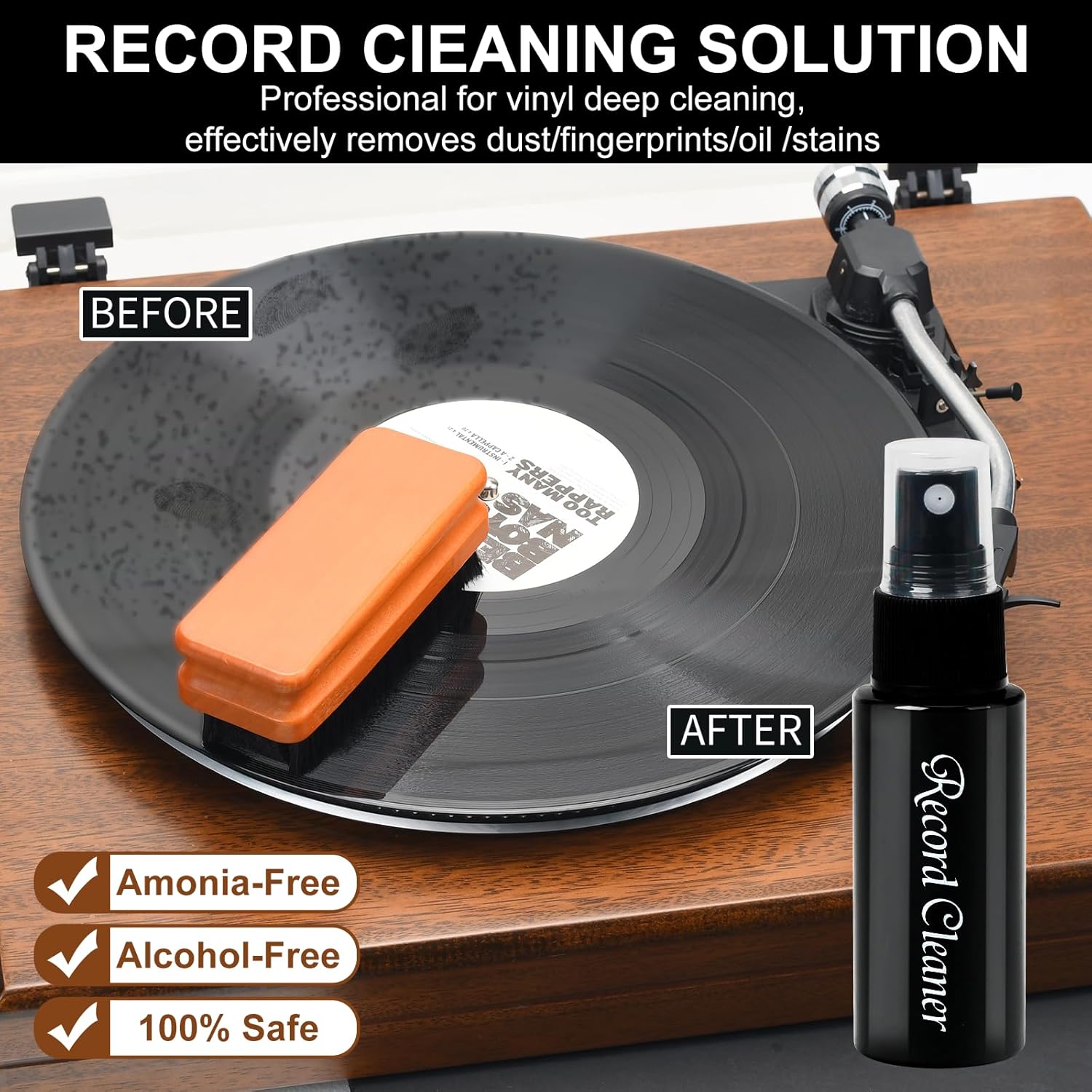 Detalle 2 de 6-in-1 Vinyl Record Cleaning Kit