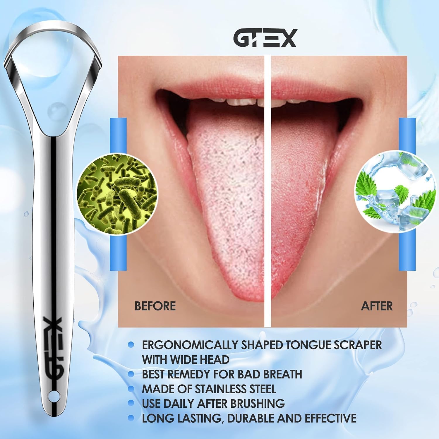 Detalle de GTEX Plaque Remover for Teeth – 6-Piece Dental Care Kit for Home Use