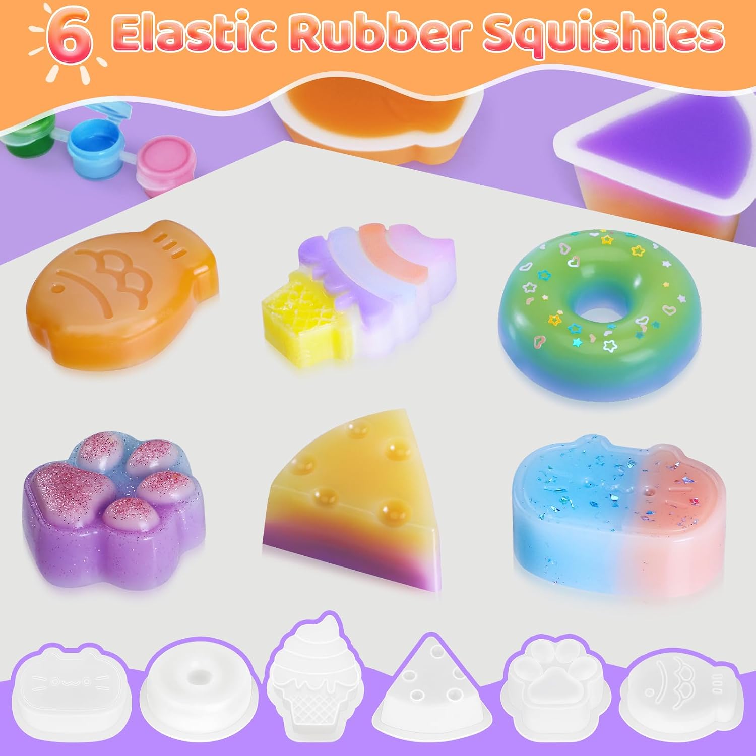 Thumbnail 1 de Highttoy Liquid Silicone Squishy Making Kit (480g) with Glow-in-the-Dark Moulds & Decorations