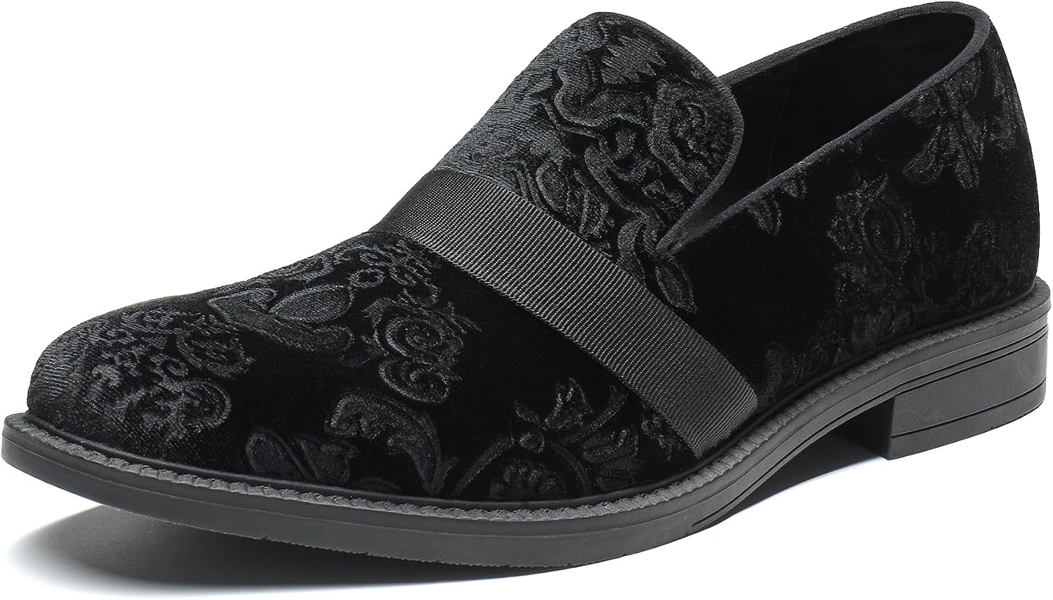 Detalle de Bruno Marc Men’s Dress Tuxedo Shoe Slip-On Classic Patent Leather Loafers