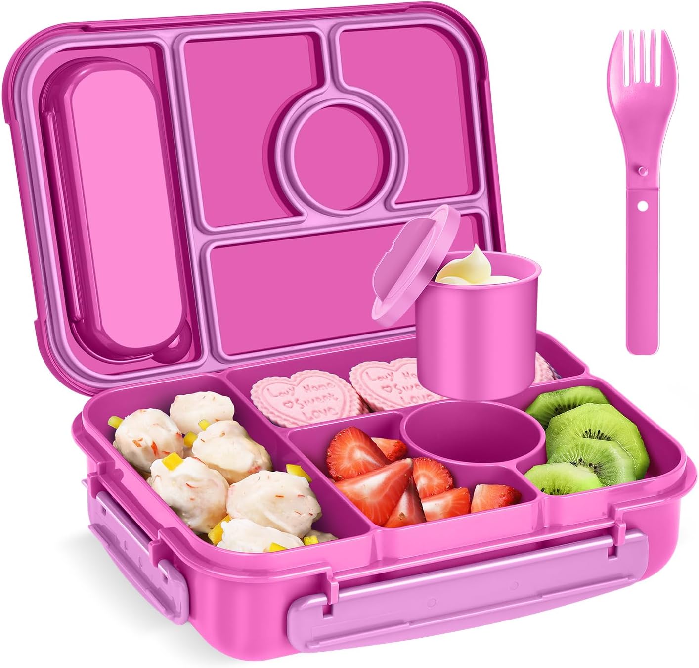 Amathley Lunchbox 1300 ml mit 5 Fächern – BPA-frei, mikrowellen- und spülmaschinenfest