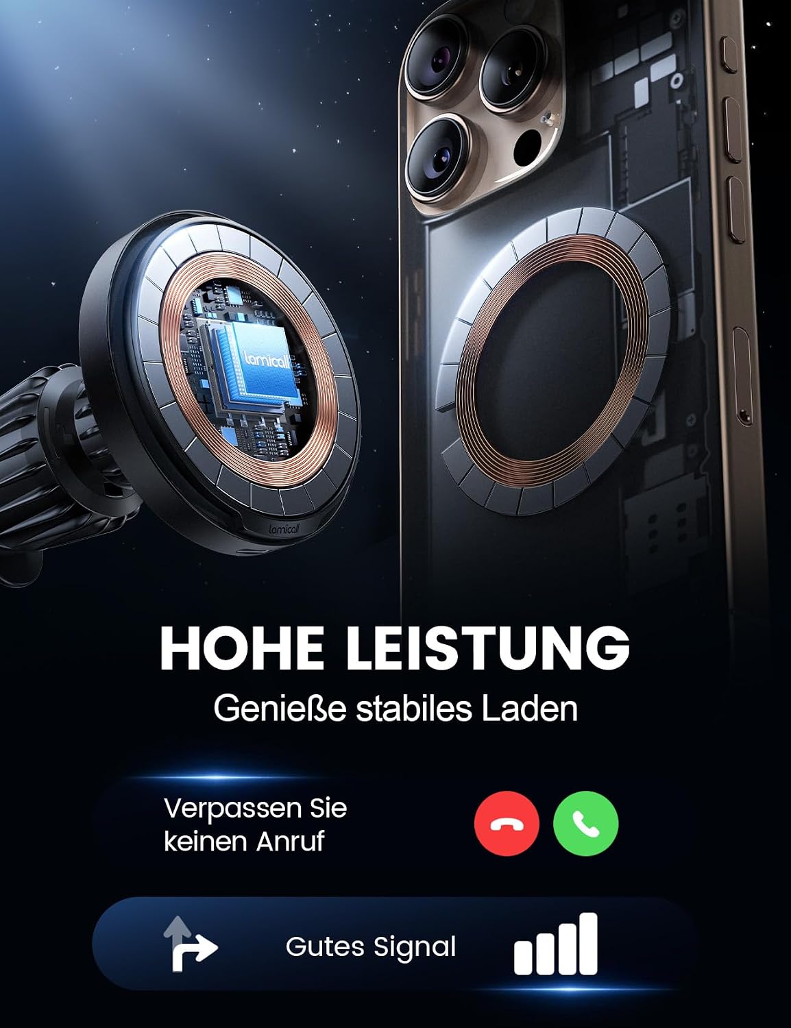 Thumbnail 4 de Lamicall 15W Handyhalterung Auto mit Magsafe