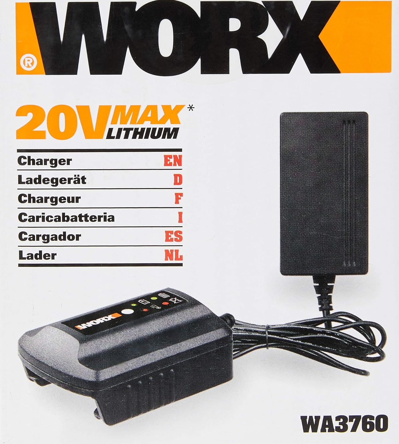 Detalle 2 de WORX WA3760 18V (20V MAX) Battery Charger for all WORX batteries