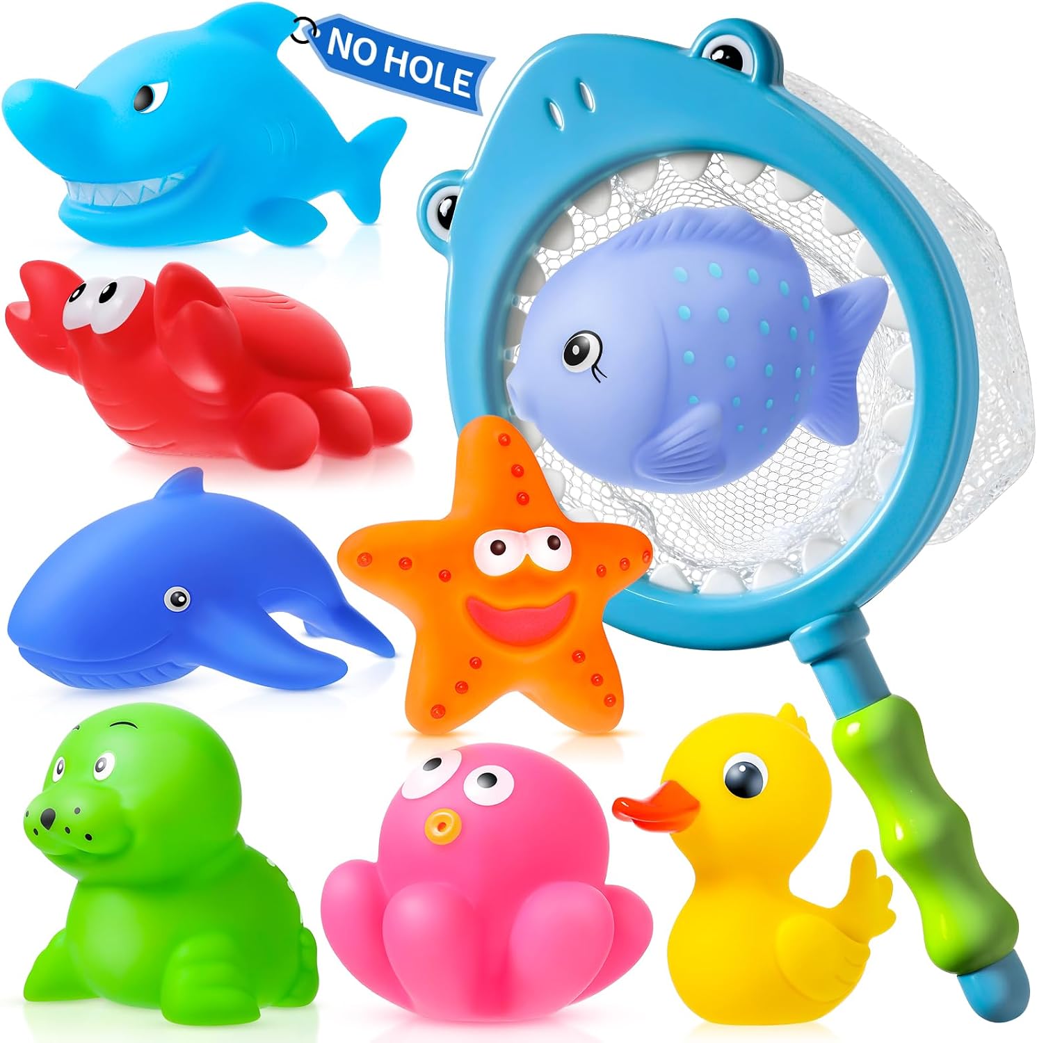 Detalle de No Hole No Mould Baby Bath Toys 9PCS bath toys