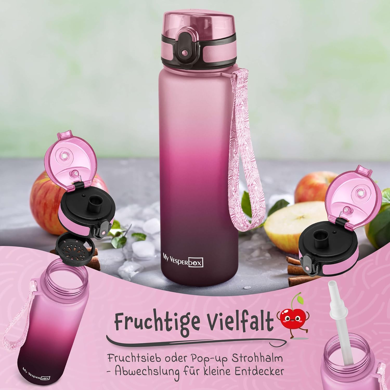Thumbnail 2 de My Vesperbox Trinkflasche Kinder 500ML – auslaufsicher, spülmaschinenfest und mit Ersatzdichtung