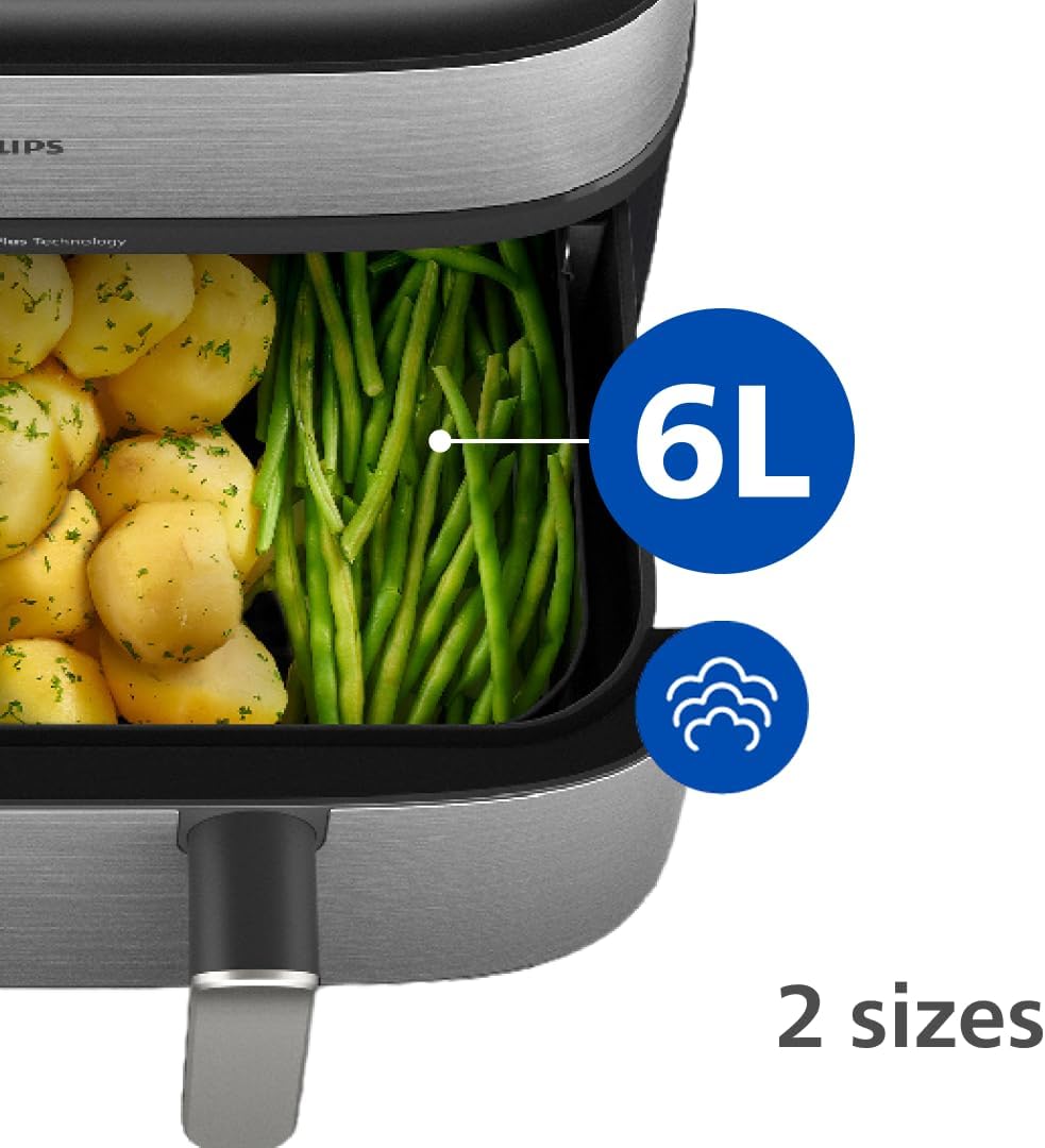 Thumbnail 4 de Philips Airfryer 5000 Series Dual Basket, 9L