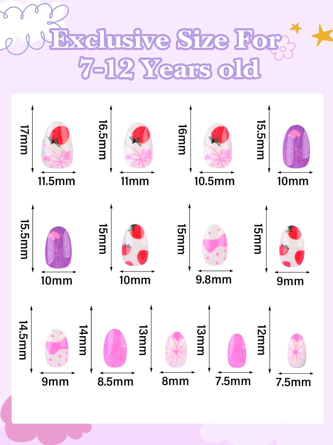 Thumbnail 1 de EBANKU 168-piece Kids Press on Nails