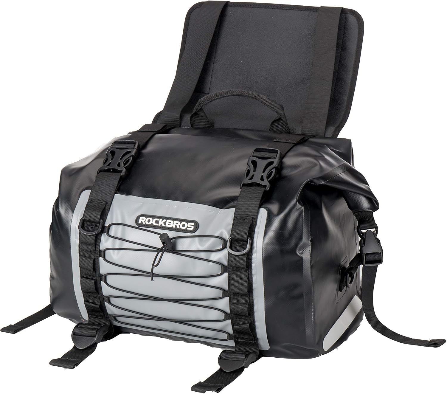 Detalle de ROCKBROS Borse laterali impermeabili da sella per moto, grande capacità 31L x 2, giallo/grigio