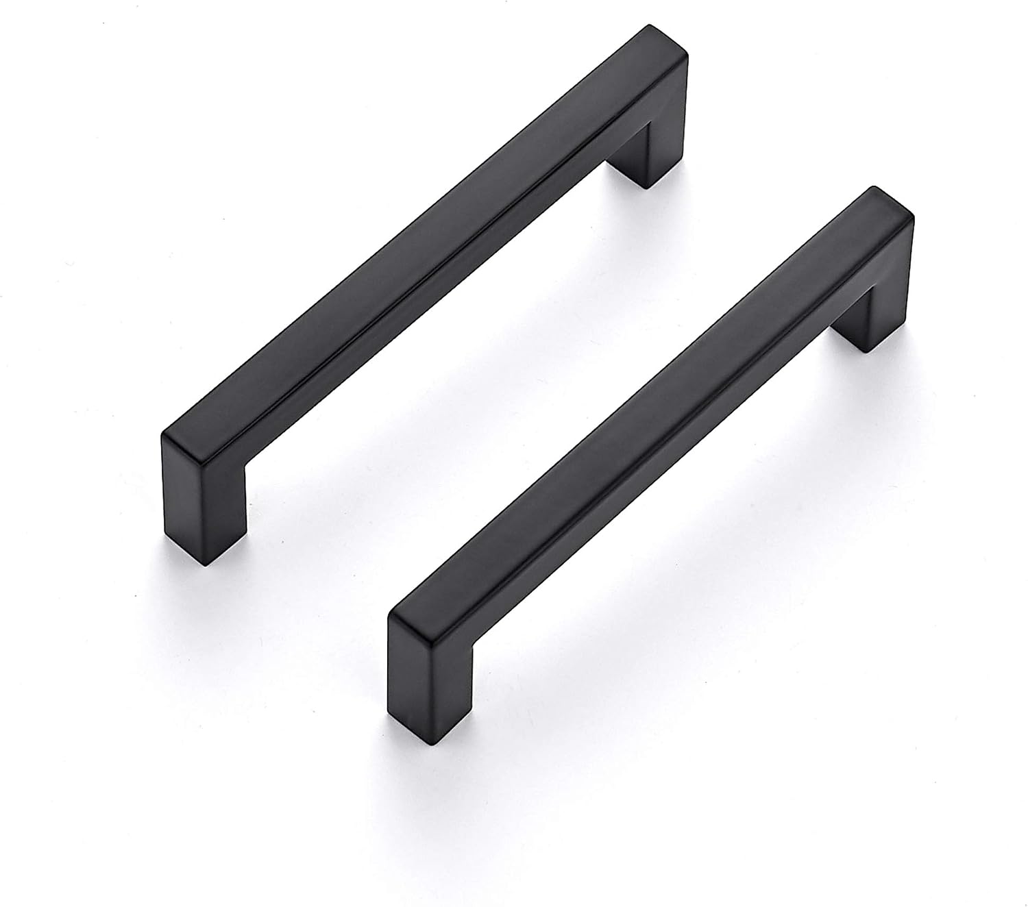 Detalle de Ravinte FX-5IN-HS-5 Square Cabinet Pulls, Matte Black Stainless Steel, 5-Pack