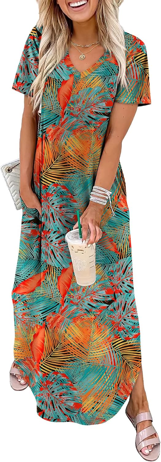 Detalle de WIHOLL Women's Summer Midi Dress with Pockets
