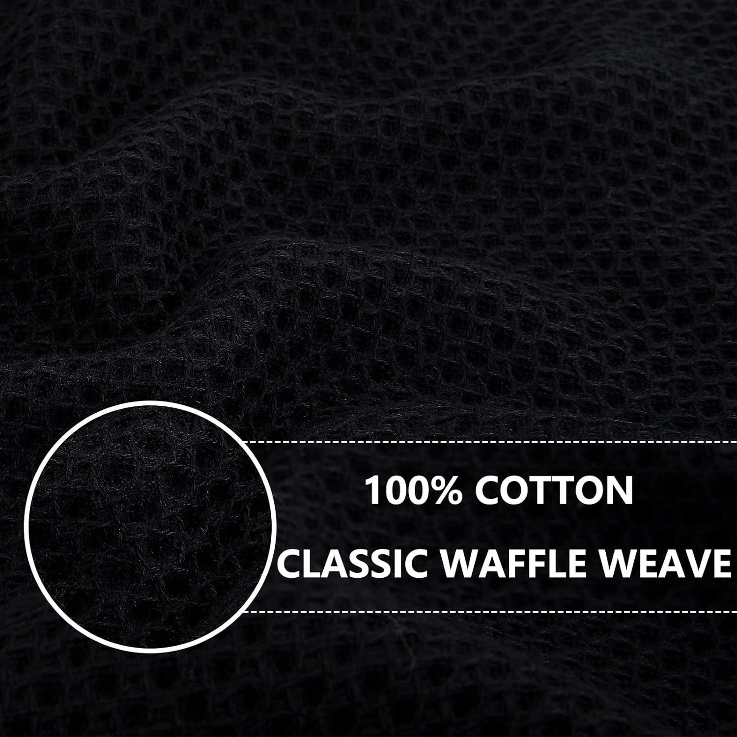 Detalle 2 de Homaxy 100% Cotton Waffle Kitchen Towels 12×12, 6-Pack 🧻