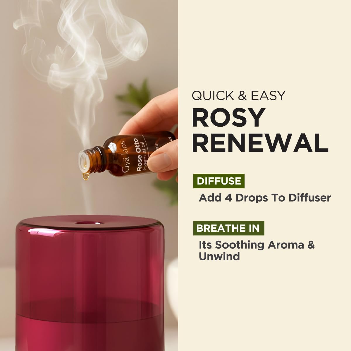 Thumbnail 3 de Gya Labs Rose Essential Oil (Rose Otto) 10ml – 100% Pure for Skin, Hair and Diffusion