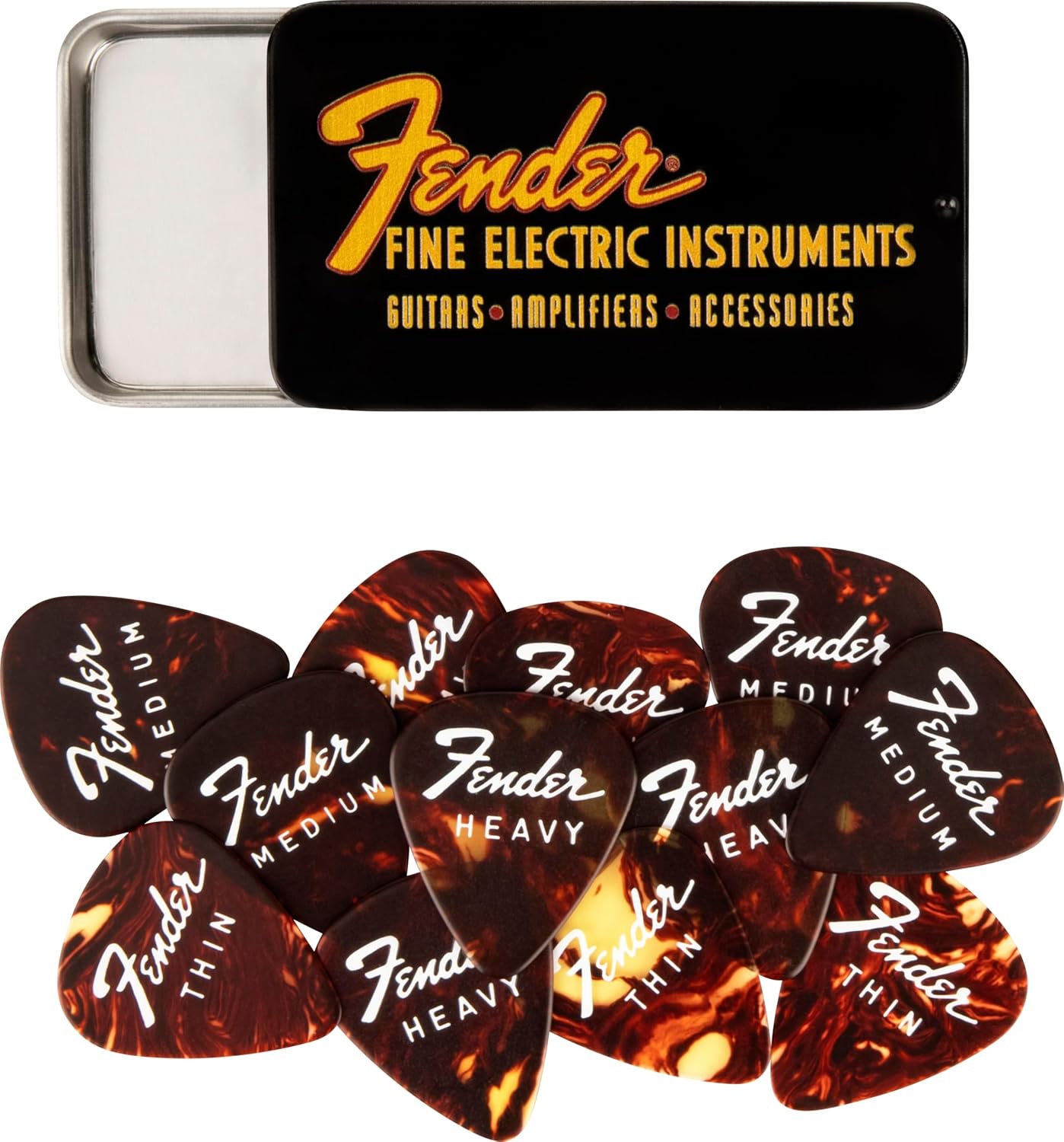 Detalle 2 de Fender Celluloid – 12 kostek gitarowych 0,46/0,71/0,97 mm, kształt 351