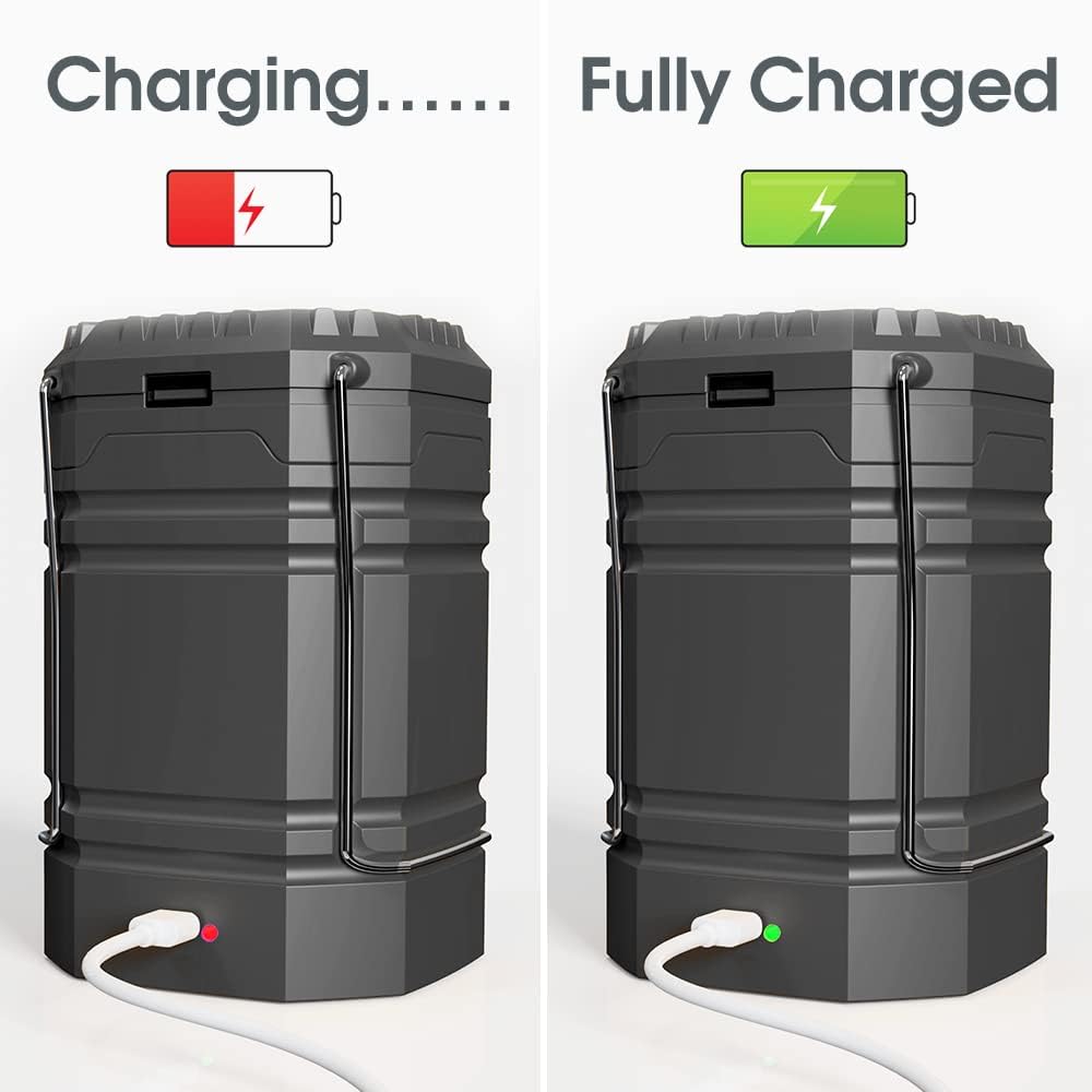 Thumbnail 6 de Mesqool lanterne solaire de camping à manivelle LED portable, 3000 mAh, étanche IPX4