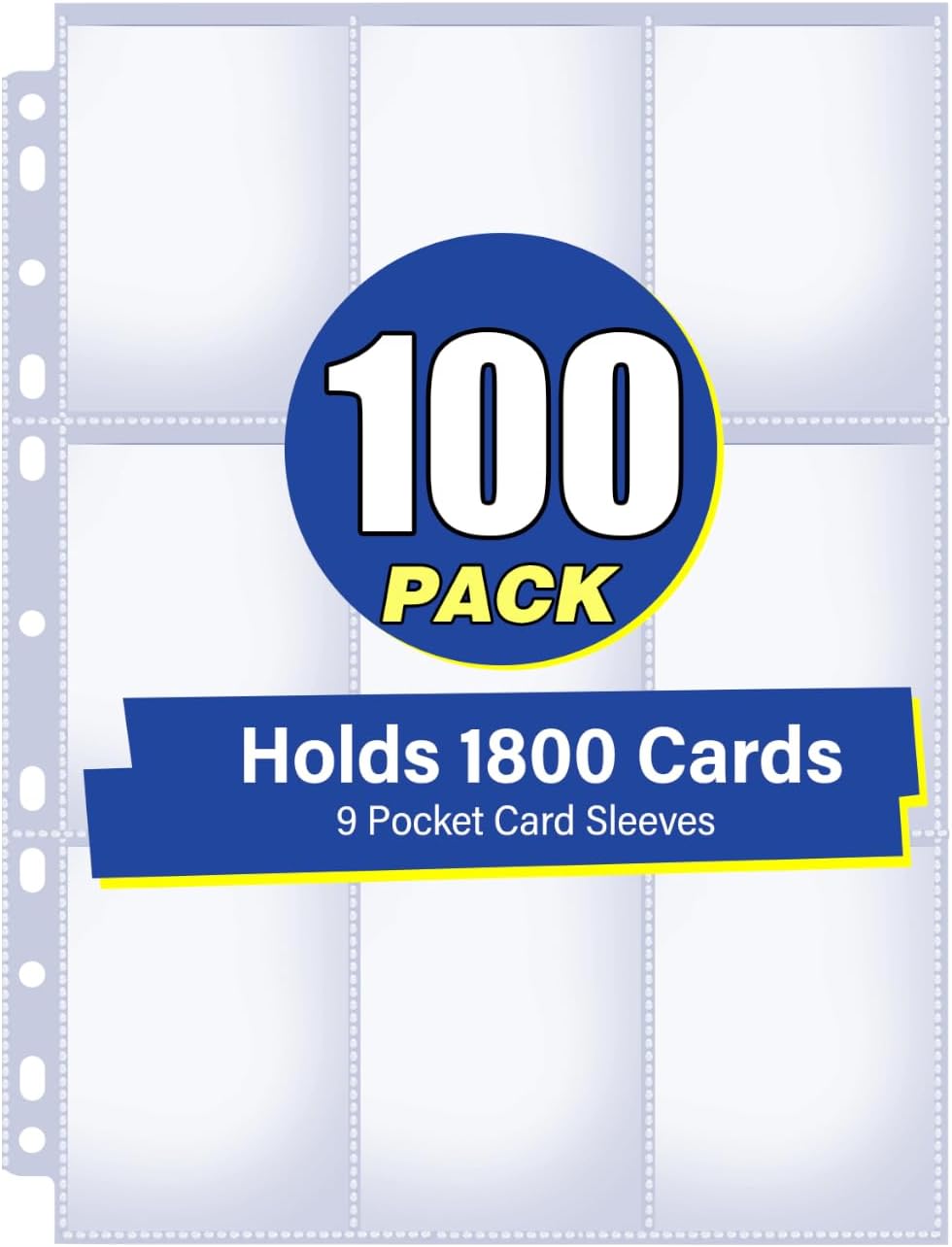 Thumbnail 6 de 9-Pocket Trading Card Binder Pages, 50-Pack