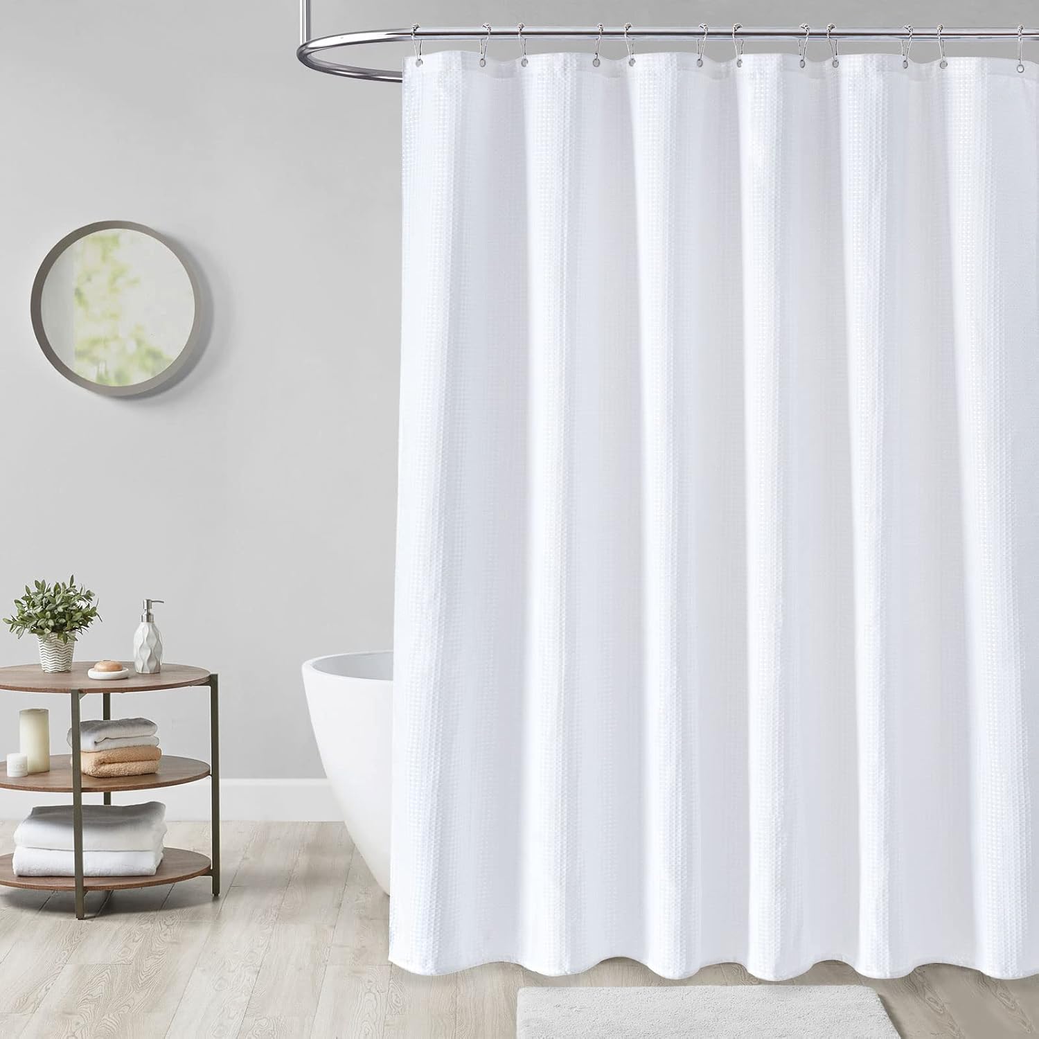 Thumbnail 4 de Dynamene Waffle Weave Shower Curtain 72x72