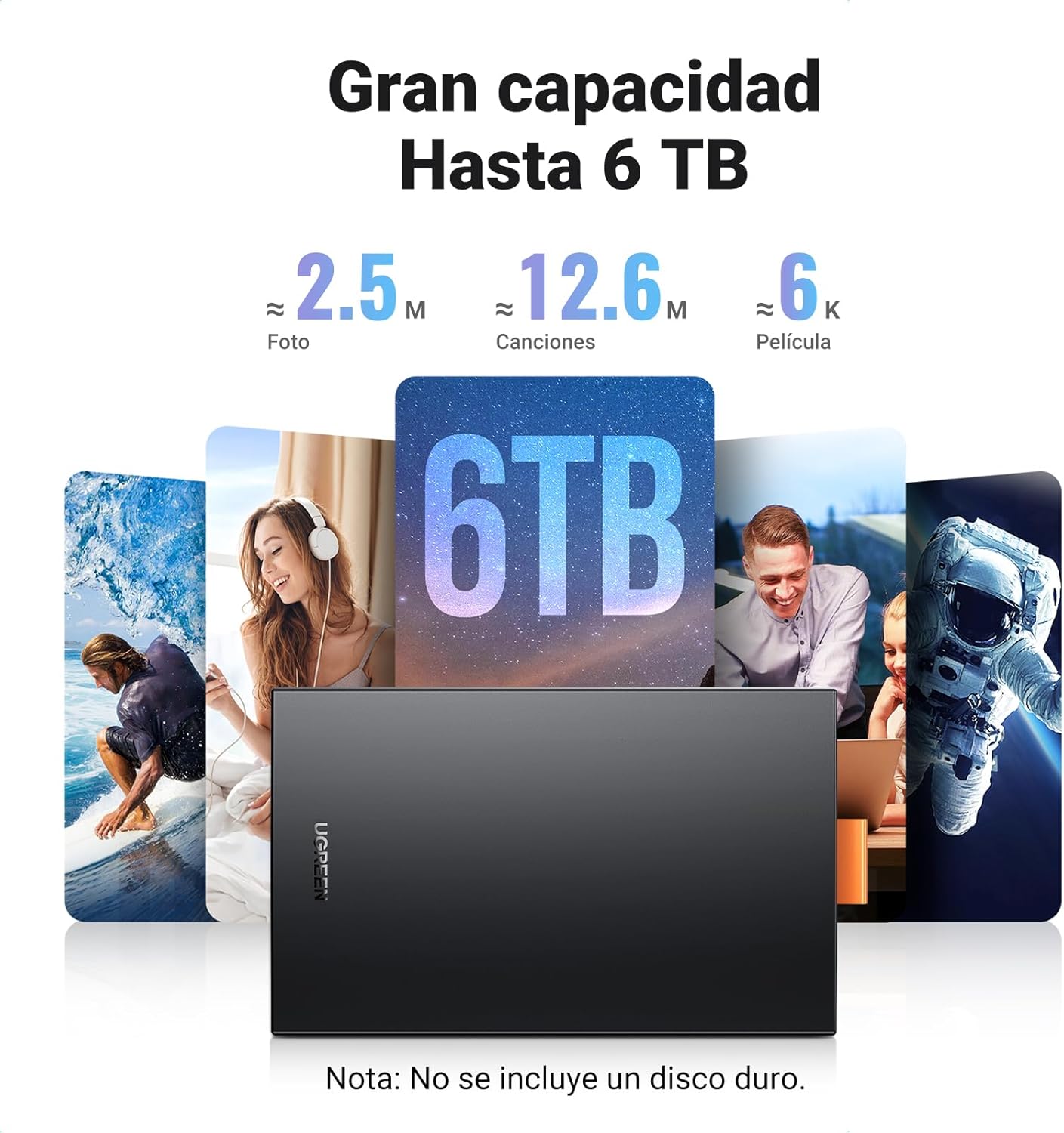 Thumbnail 2 de UGREEN Carcasa Disco Duro 2,5" USB C 10 TB